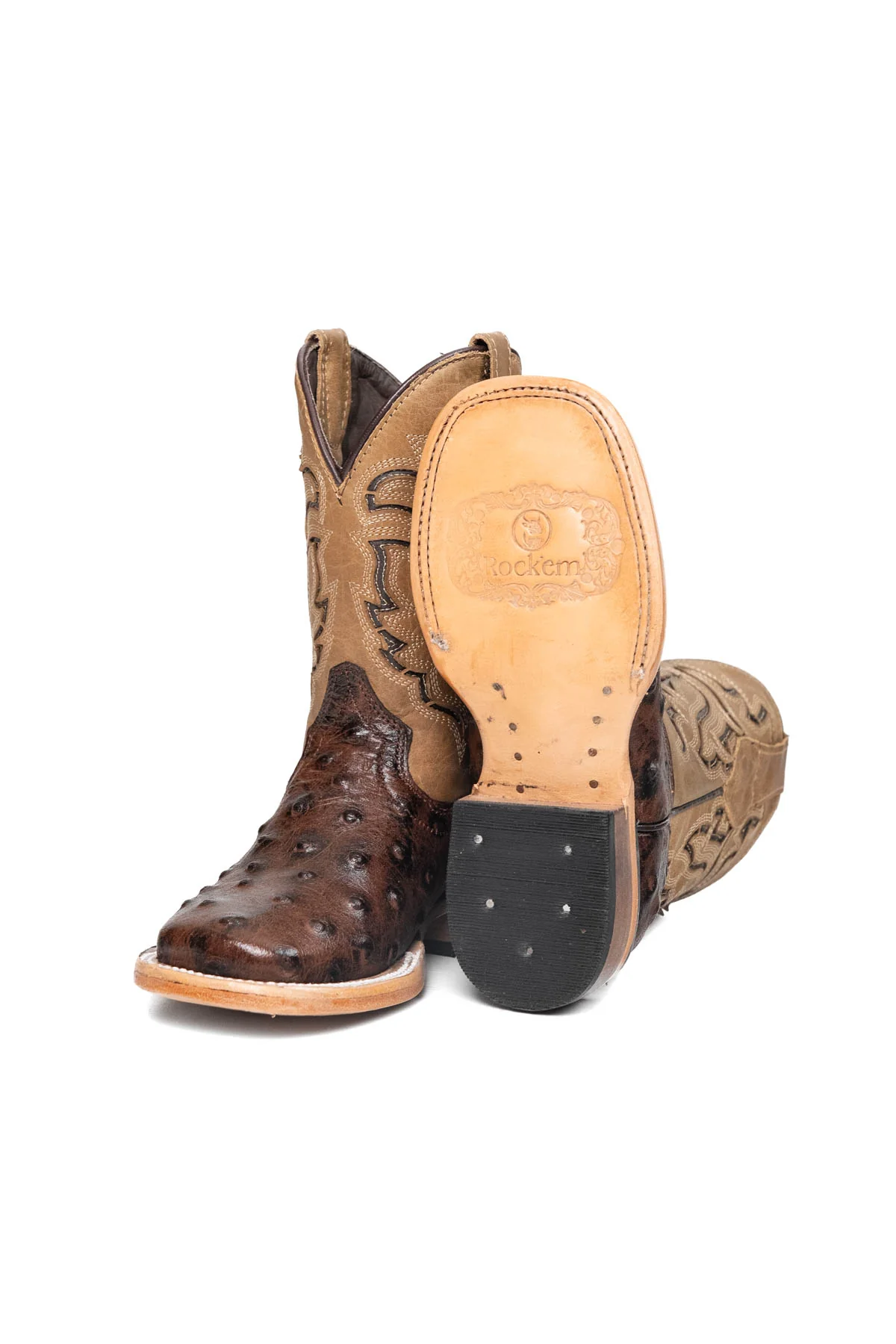 Little Bruce Ostrich Cowboy Boot - Image 11