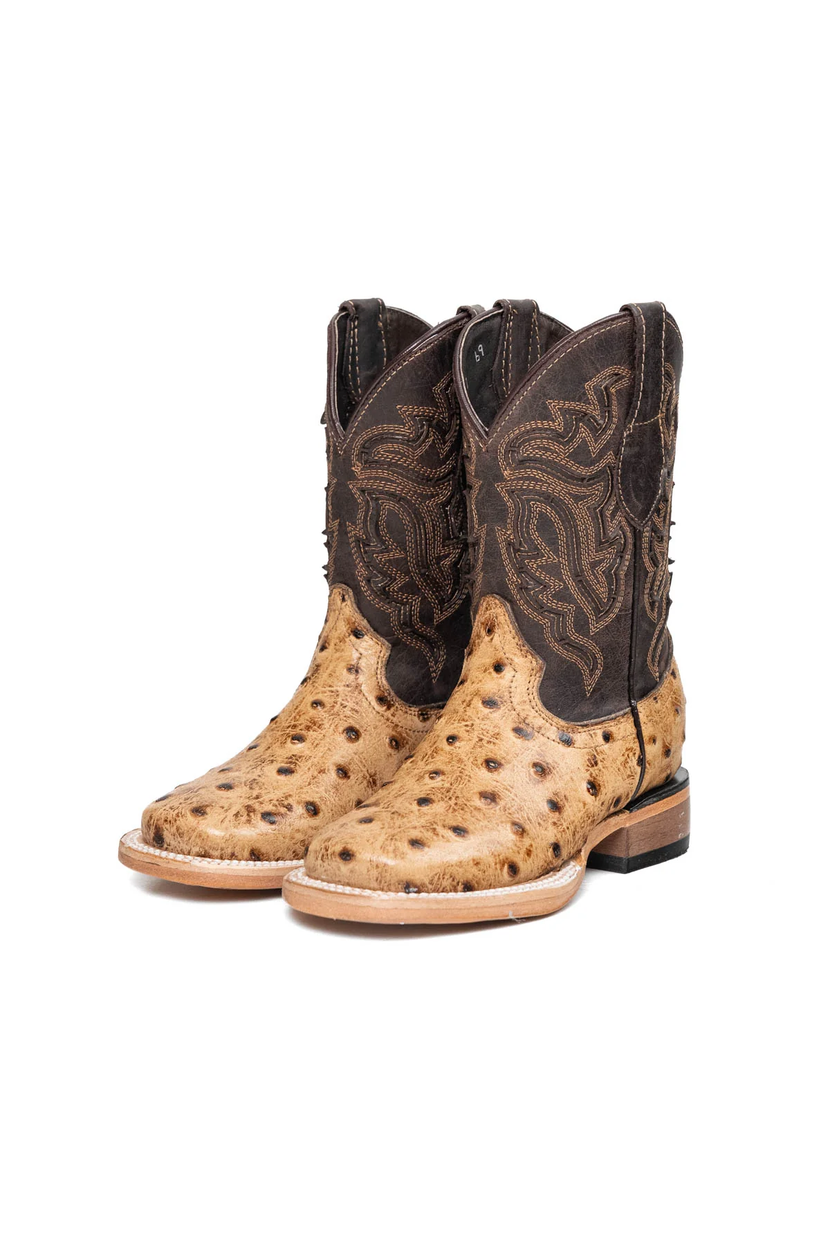 Little Bruce Ostrich Cowboy Boot - Image 13
