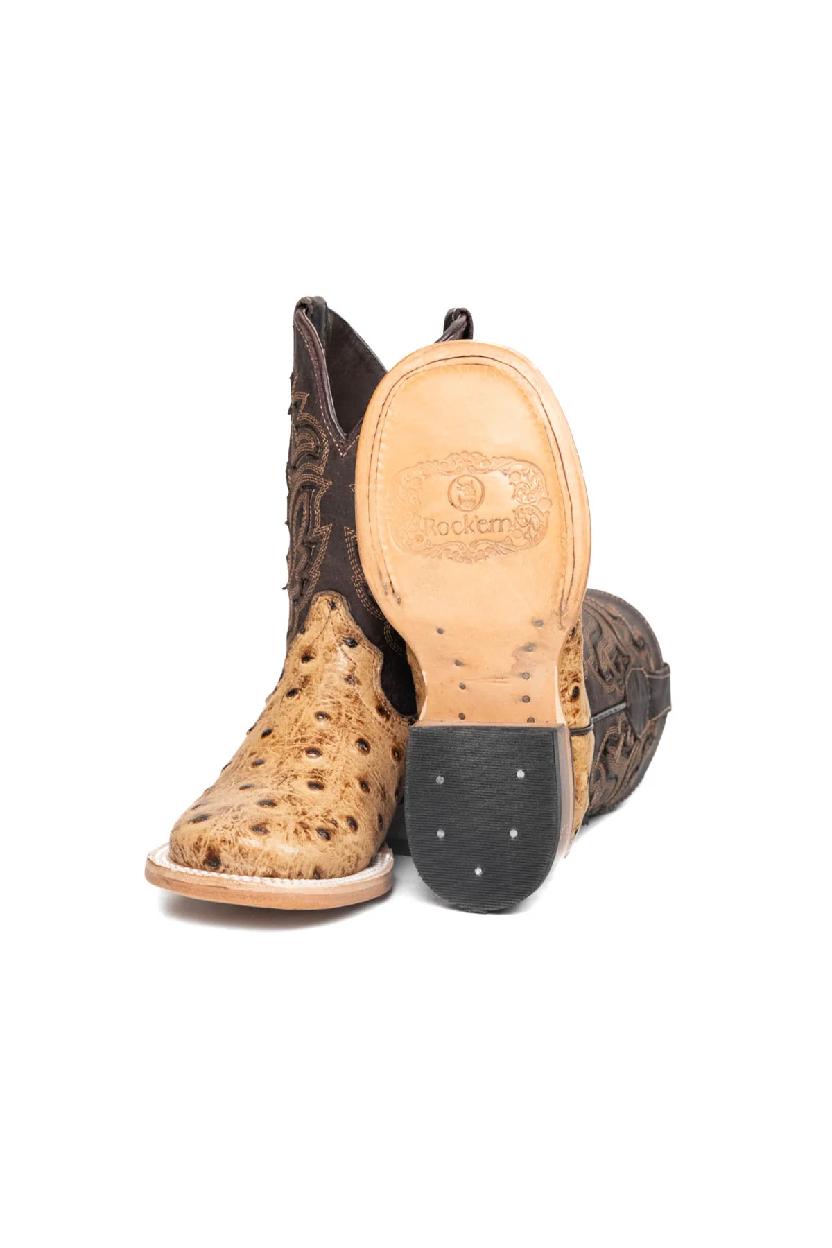 Little Bruce Ostrich Cowboy Boot - Image 17