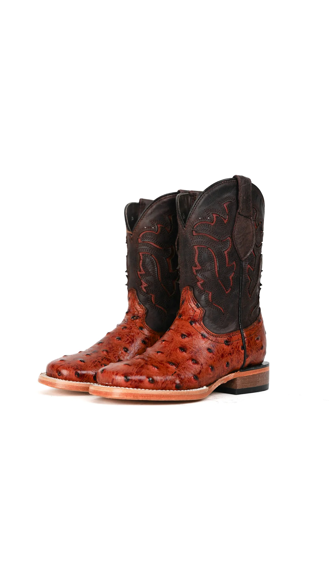 Little Bruce Ostrich Cowboy Boot - Image 19