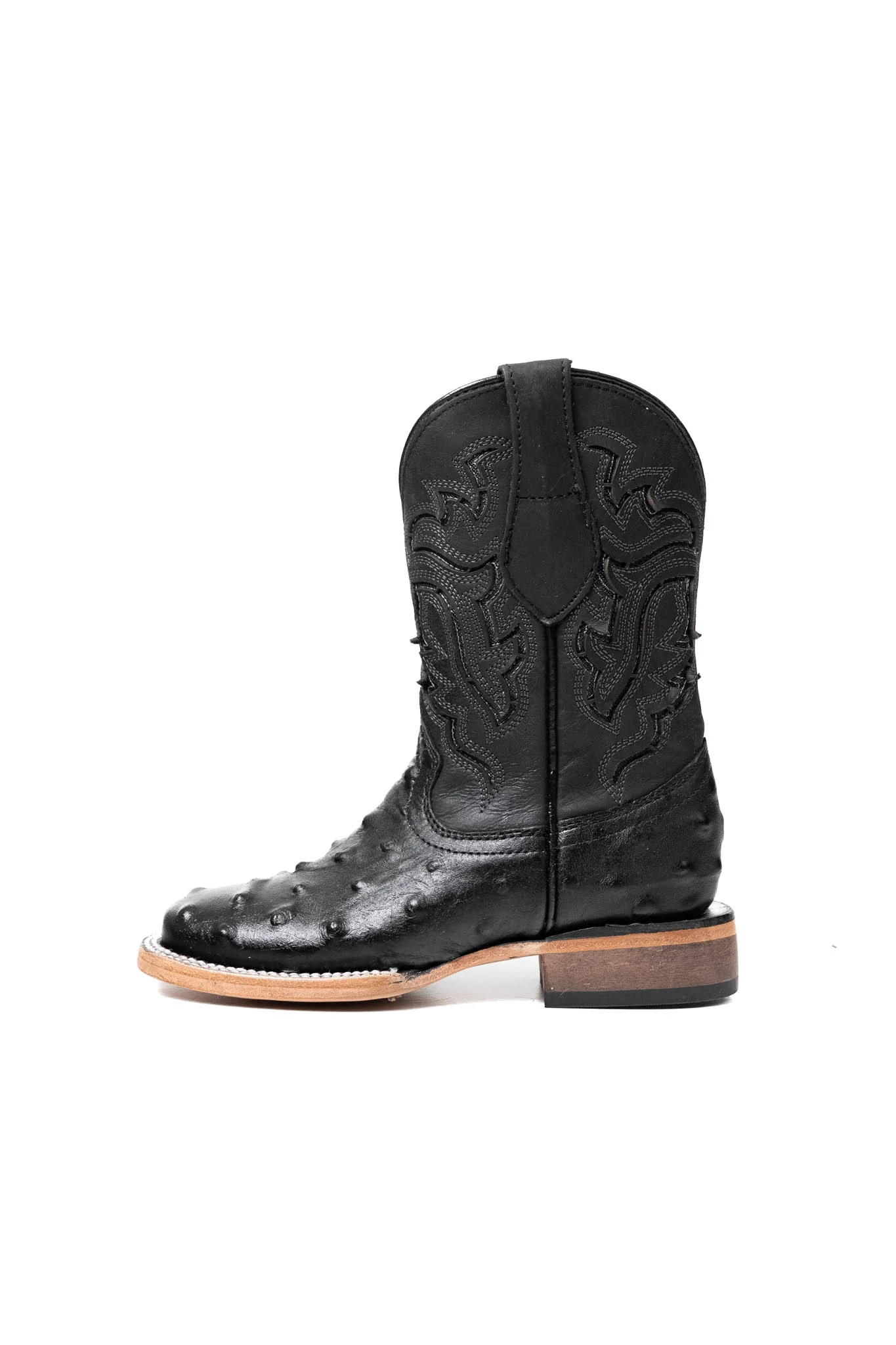 Little Bruce Ostrich Cowboy Boot - Image 2