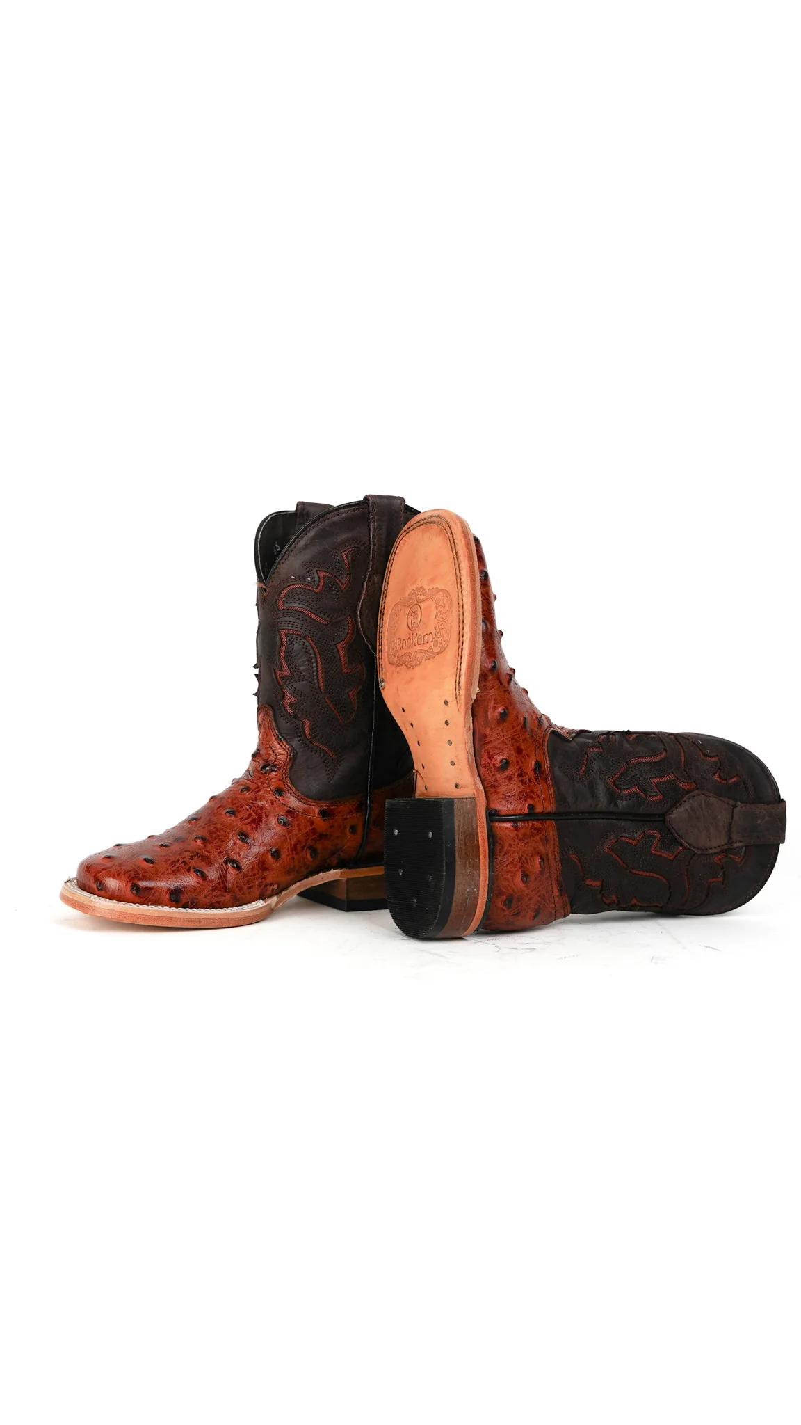 Little Bruce Ostrich Cowboy Boot - Image 22