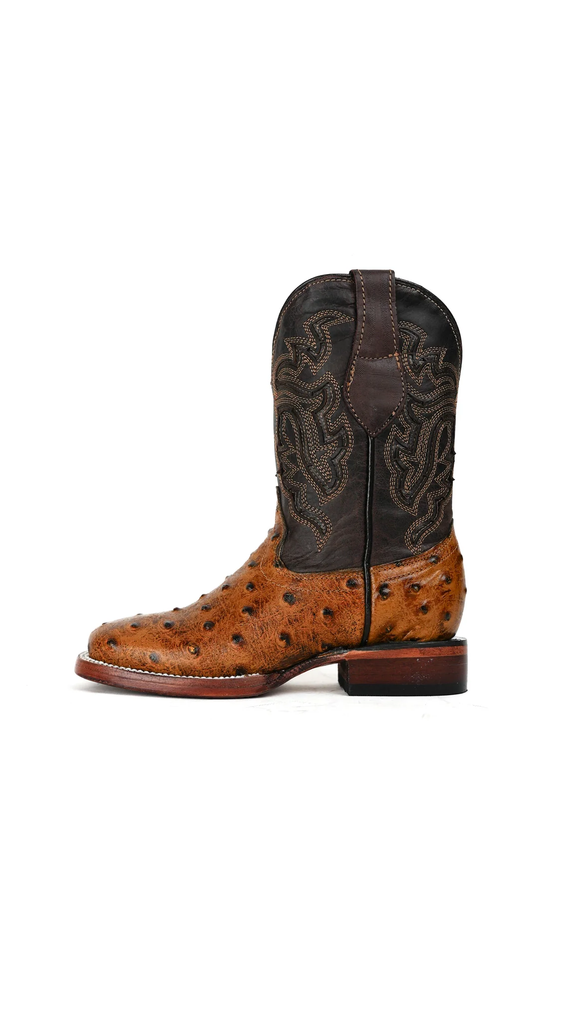 Little Bruce Ostrich Cowboy Boot - Image 25