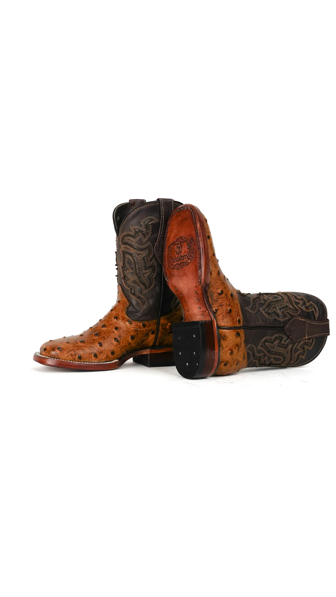 Little Bruce Ostrich Cowboy Boot - Image 27