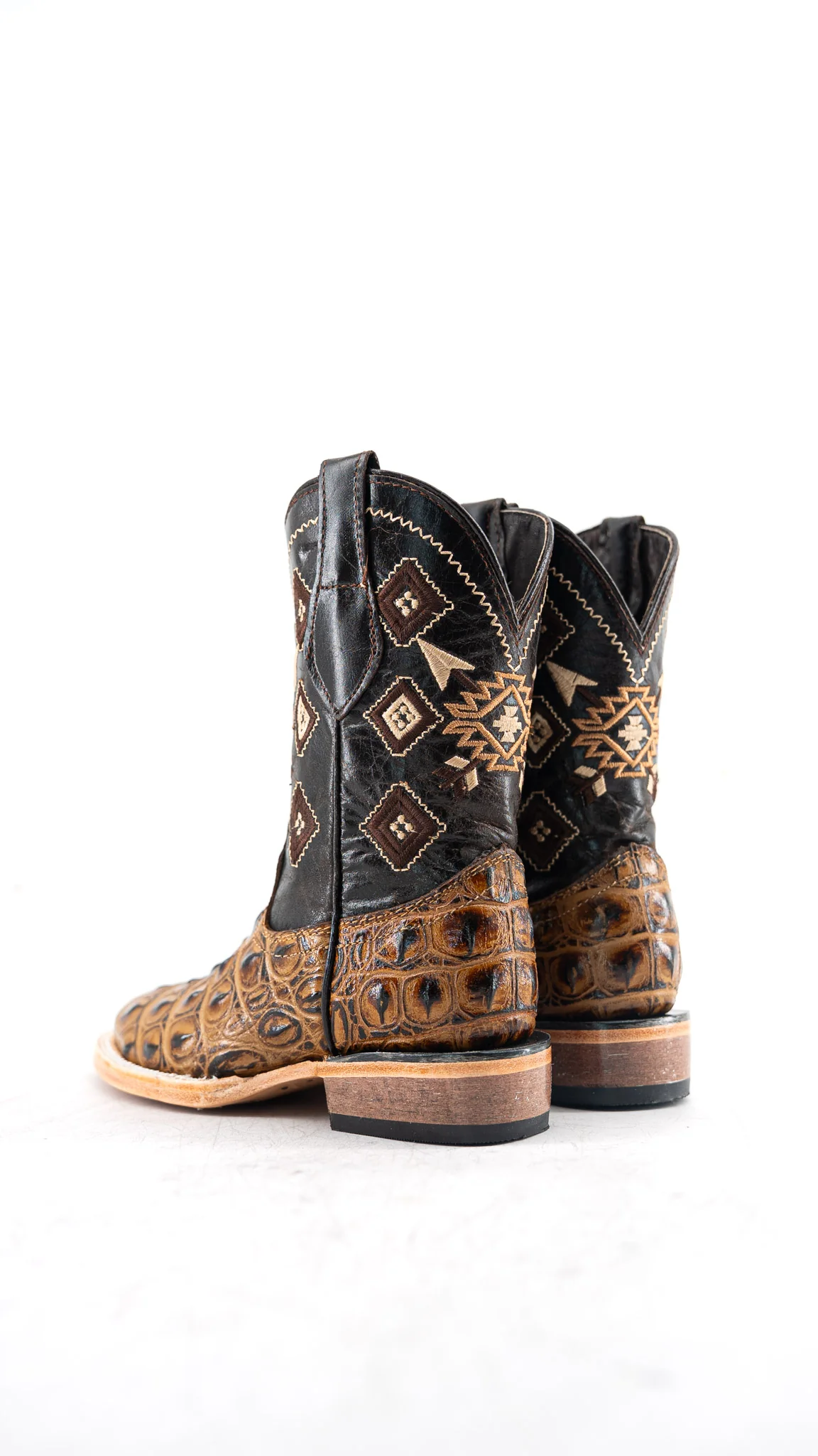 Little Caiman Hornback Azteck Pro Rodeo Kids Boot - Image 3