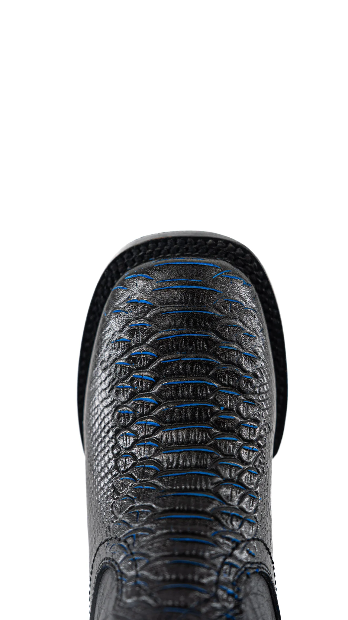Little Kids Bruce Python Blue Bottom Cowboy Boot - Image 5