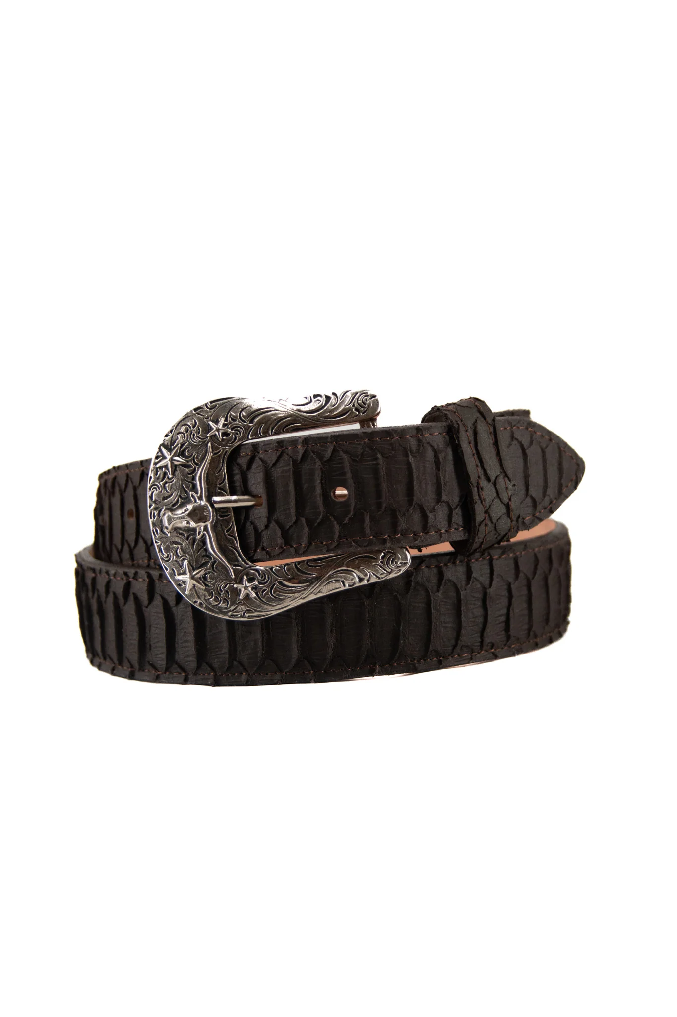 Python Longhorn X Buckle Cowboy Belt - Image 14