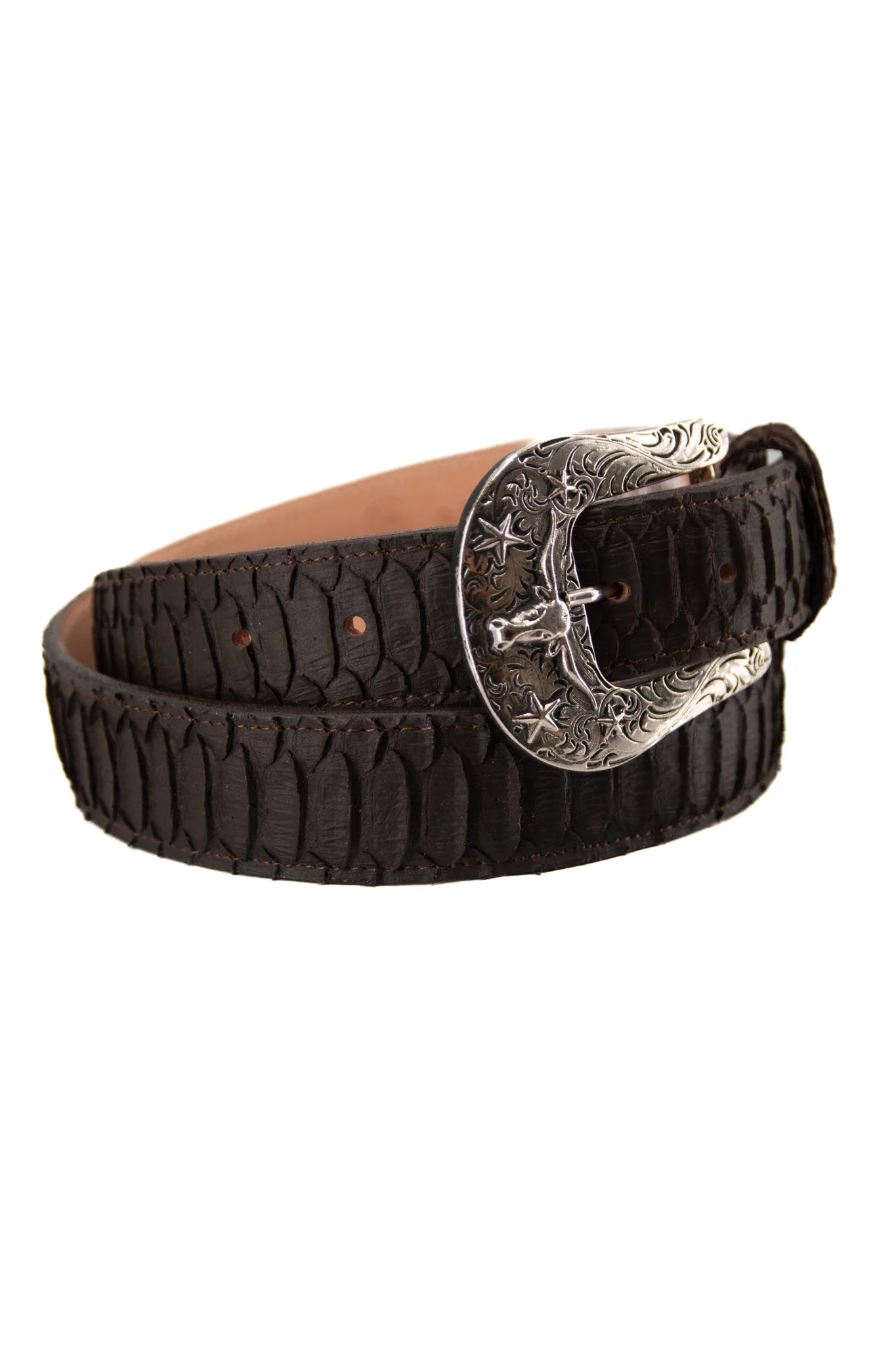 Python Longhorn X Buckle Cowboy Belt - Image 16