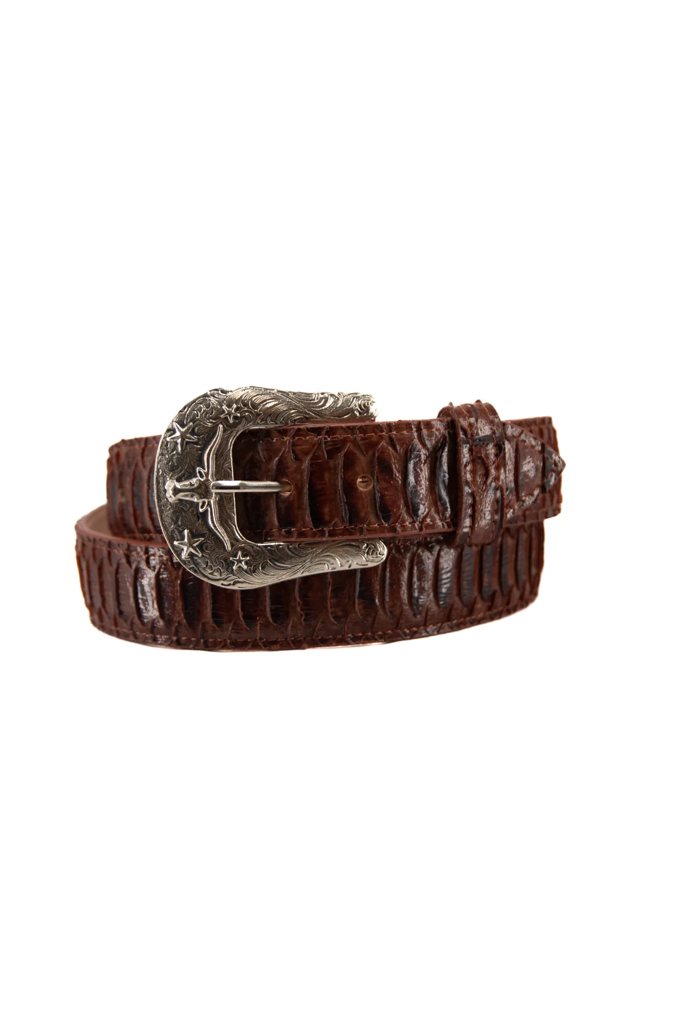 Python Longhorn X Buckle Cowboy Belt - Image 5