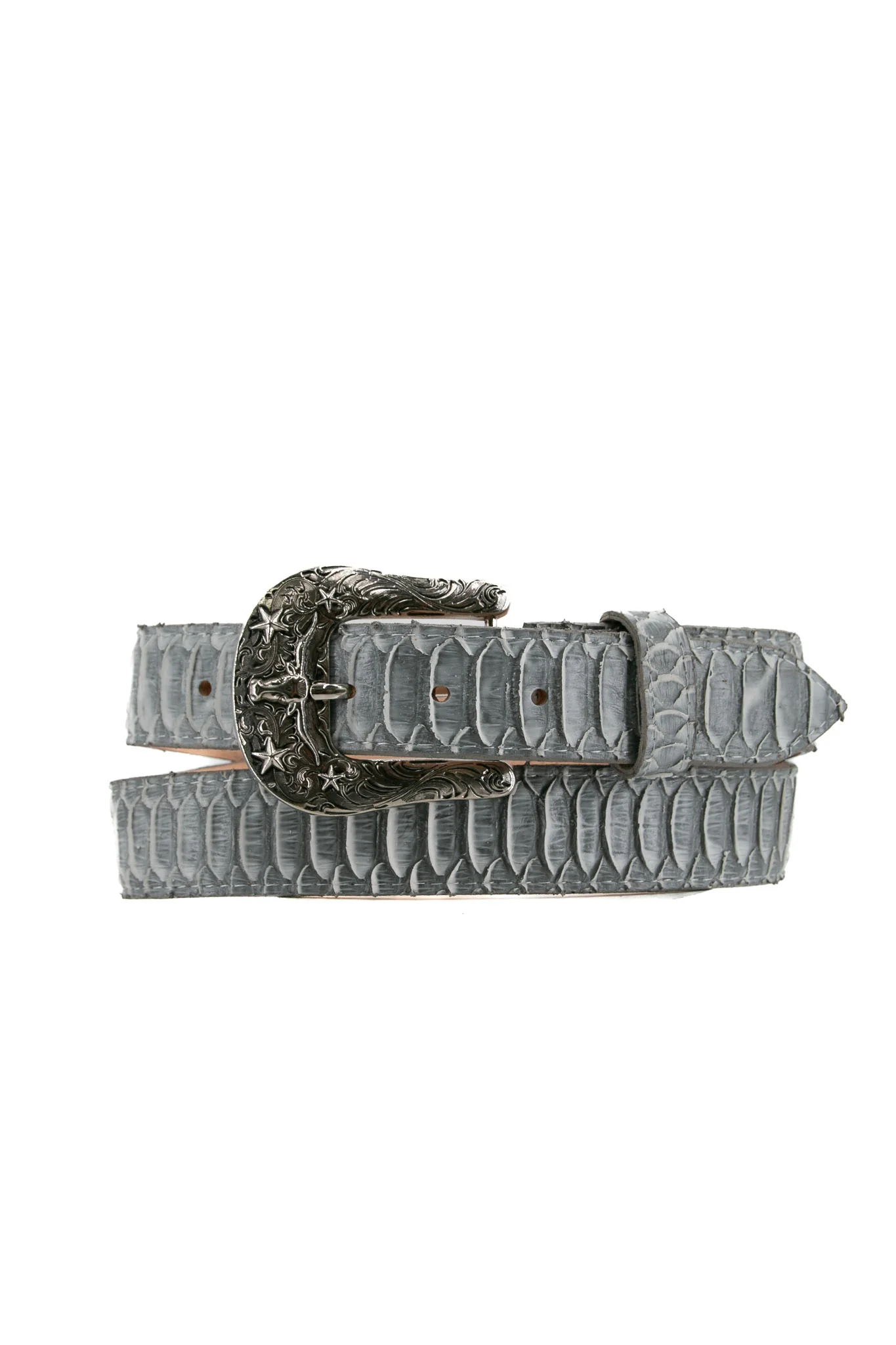 Python Longhorn X Buckle Cowboy Belt - Image 8