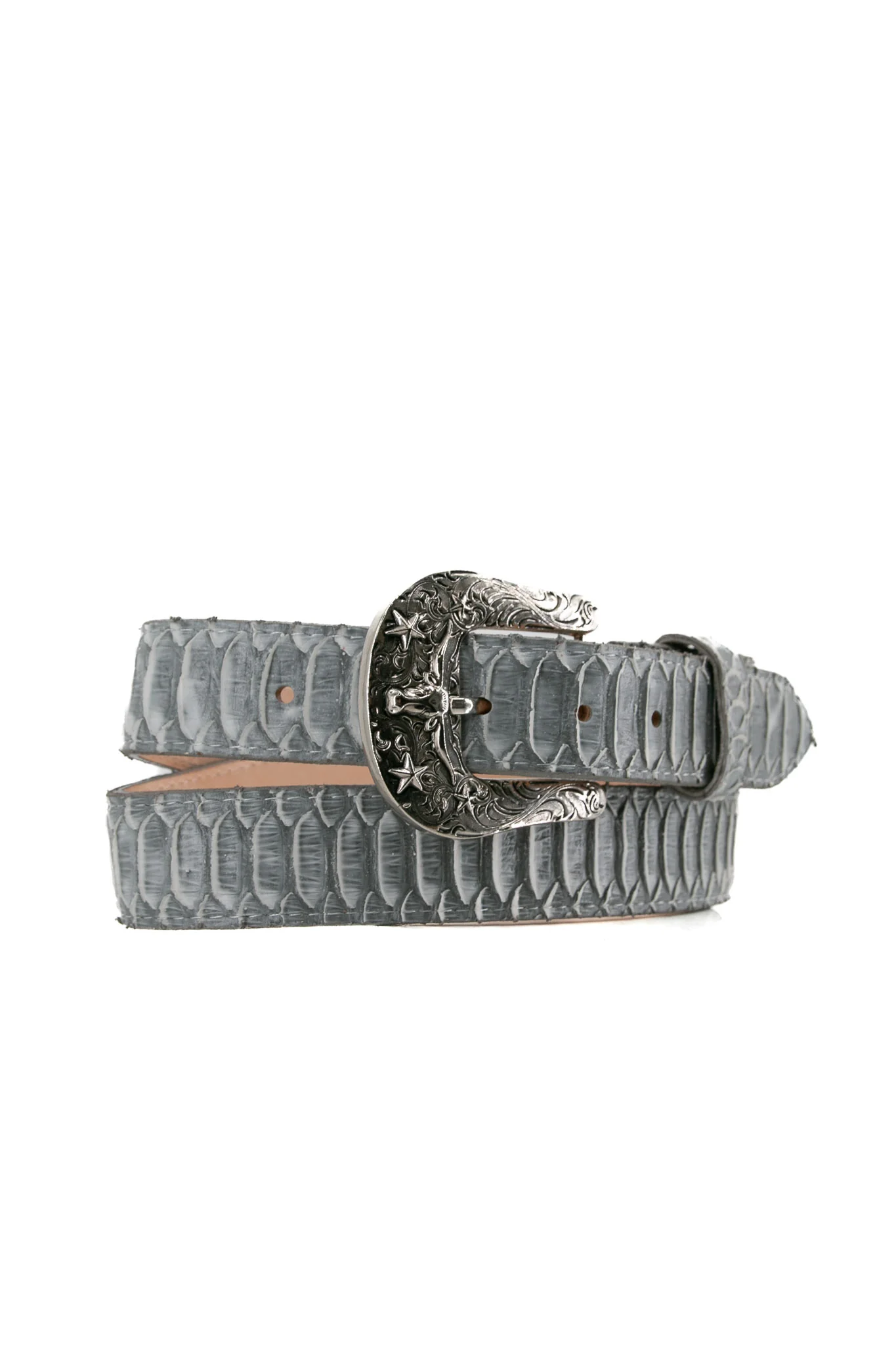Python Longhorn X Buckle Cowboy Belt - Image 9