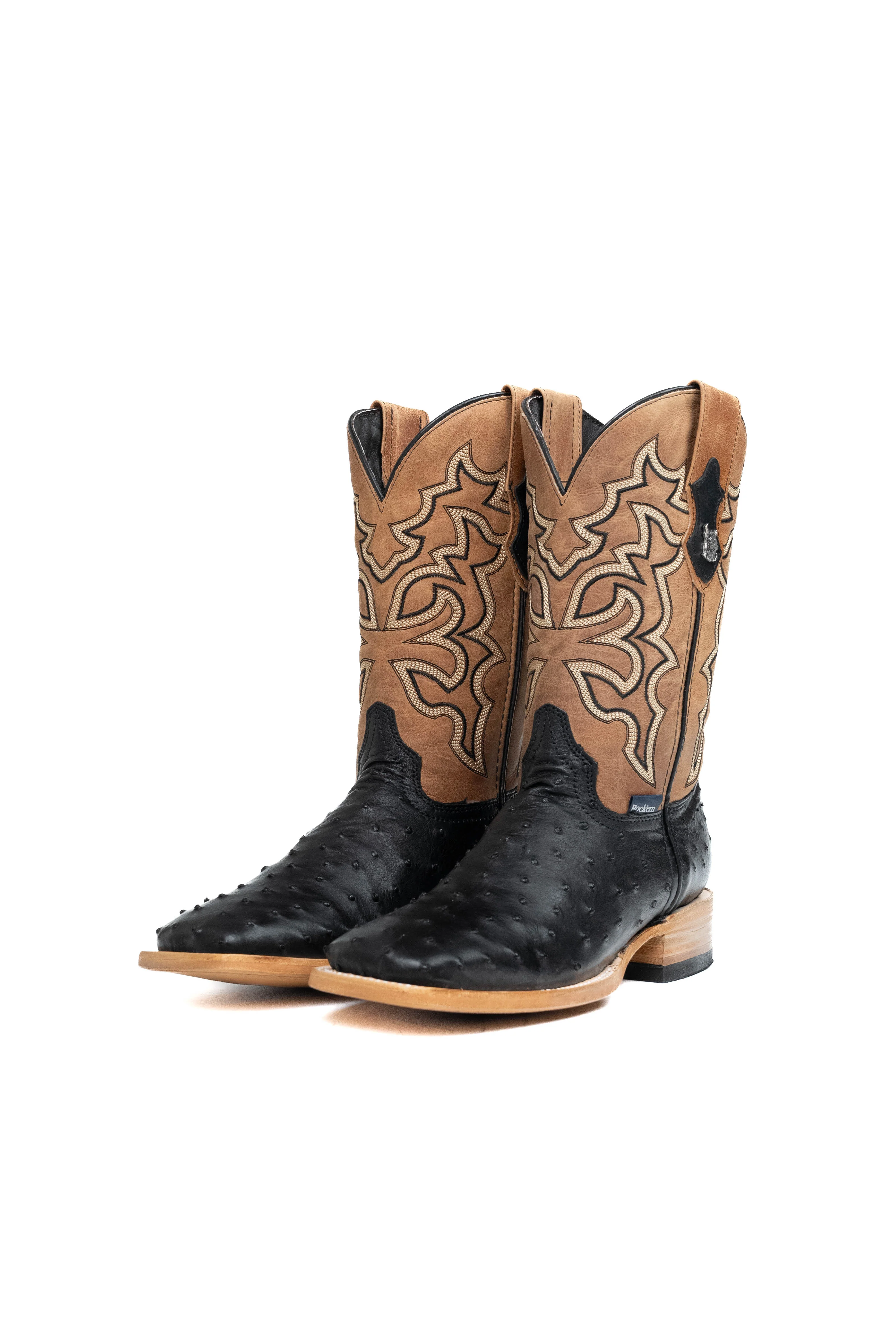 Lucas Exotic Ostrich Square Toe Cowboy Boot