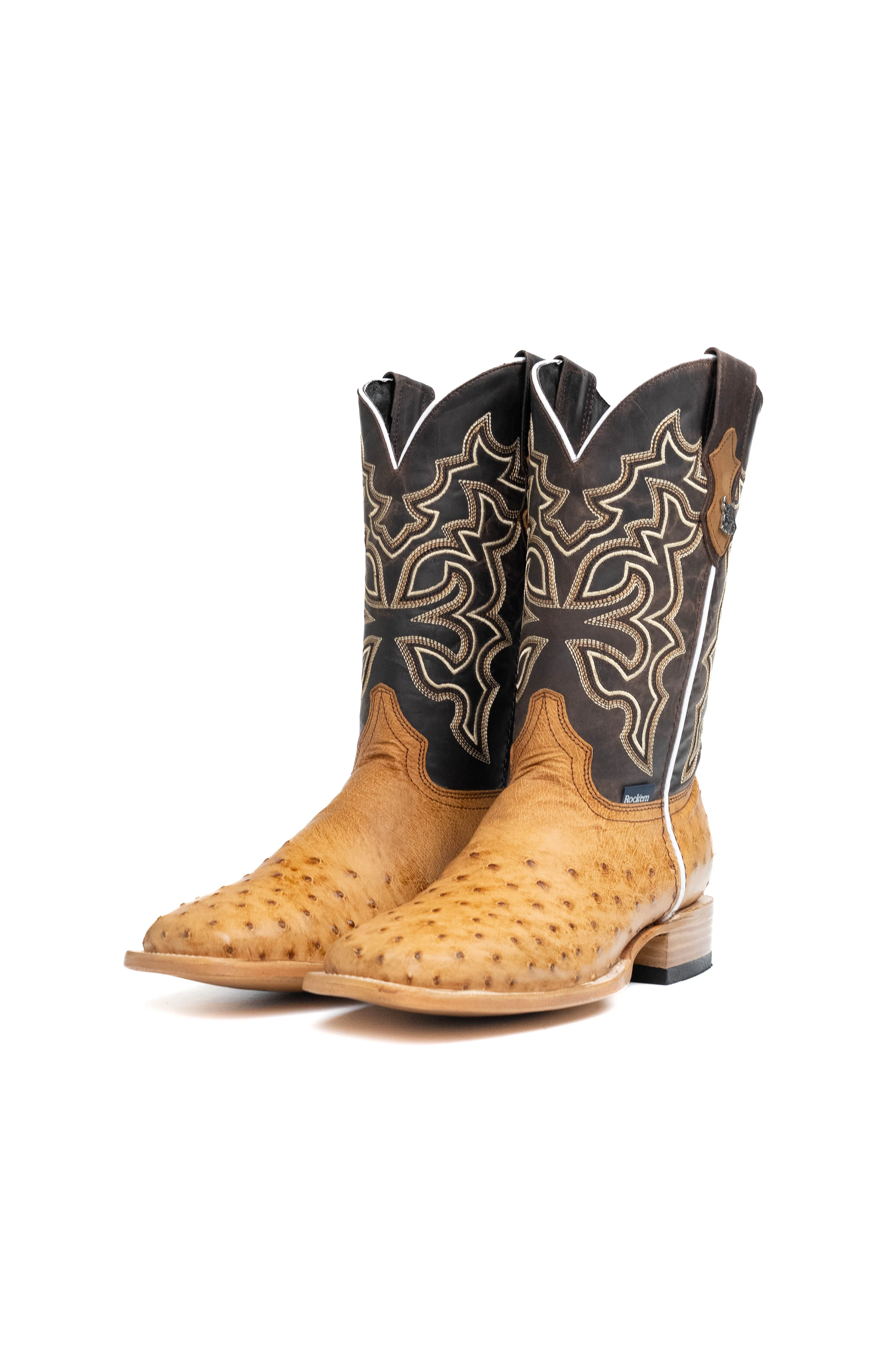 Lucas Exotic Ostrich Square Toe Cowboy Boot - Image 13