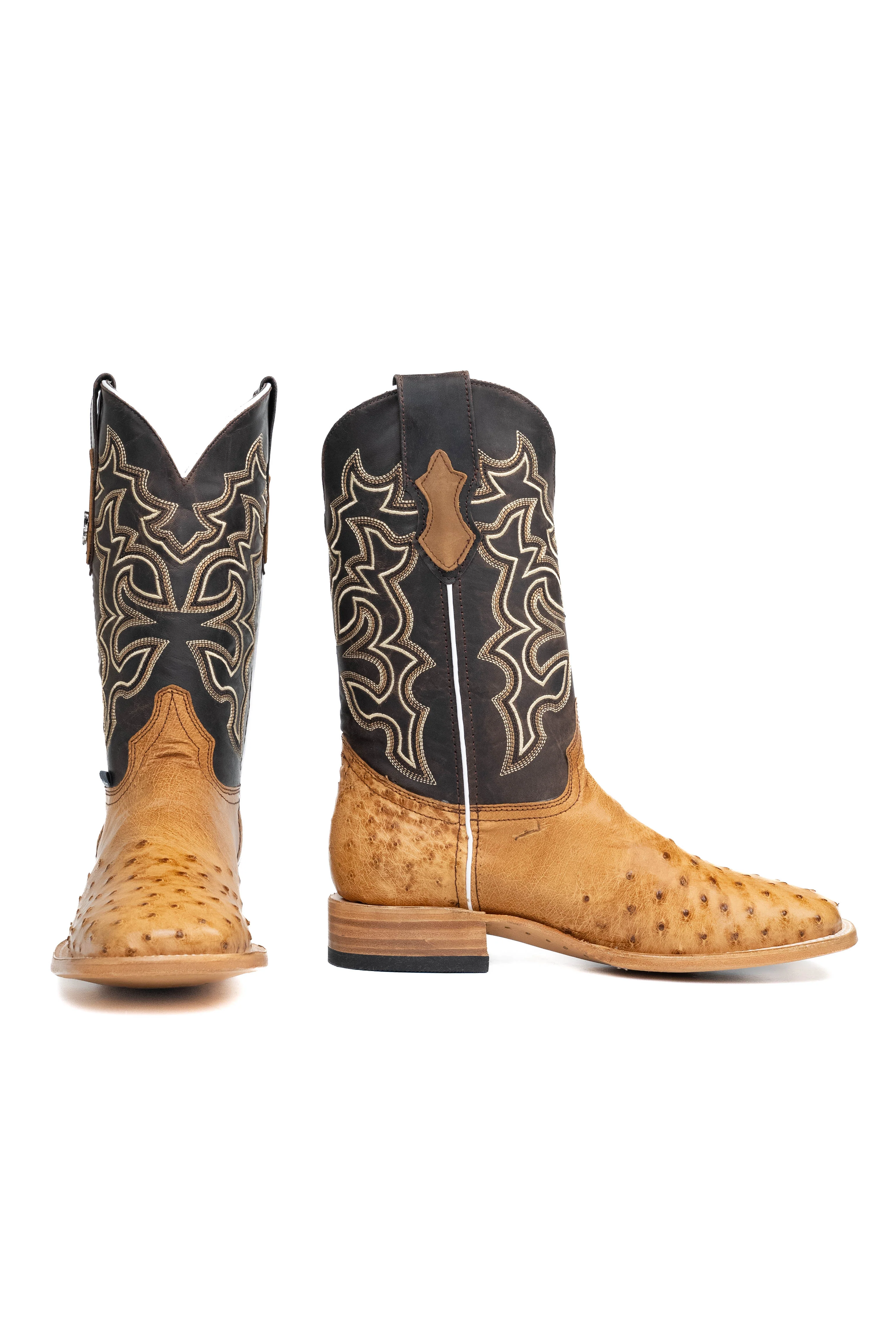 Lucas Exotic Ostrich Square Toe Cowboy Boot - Image 16