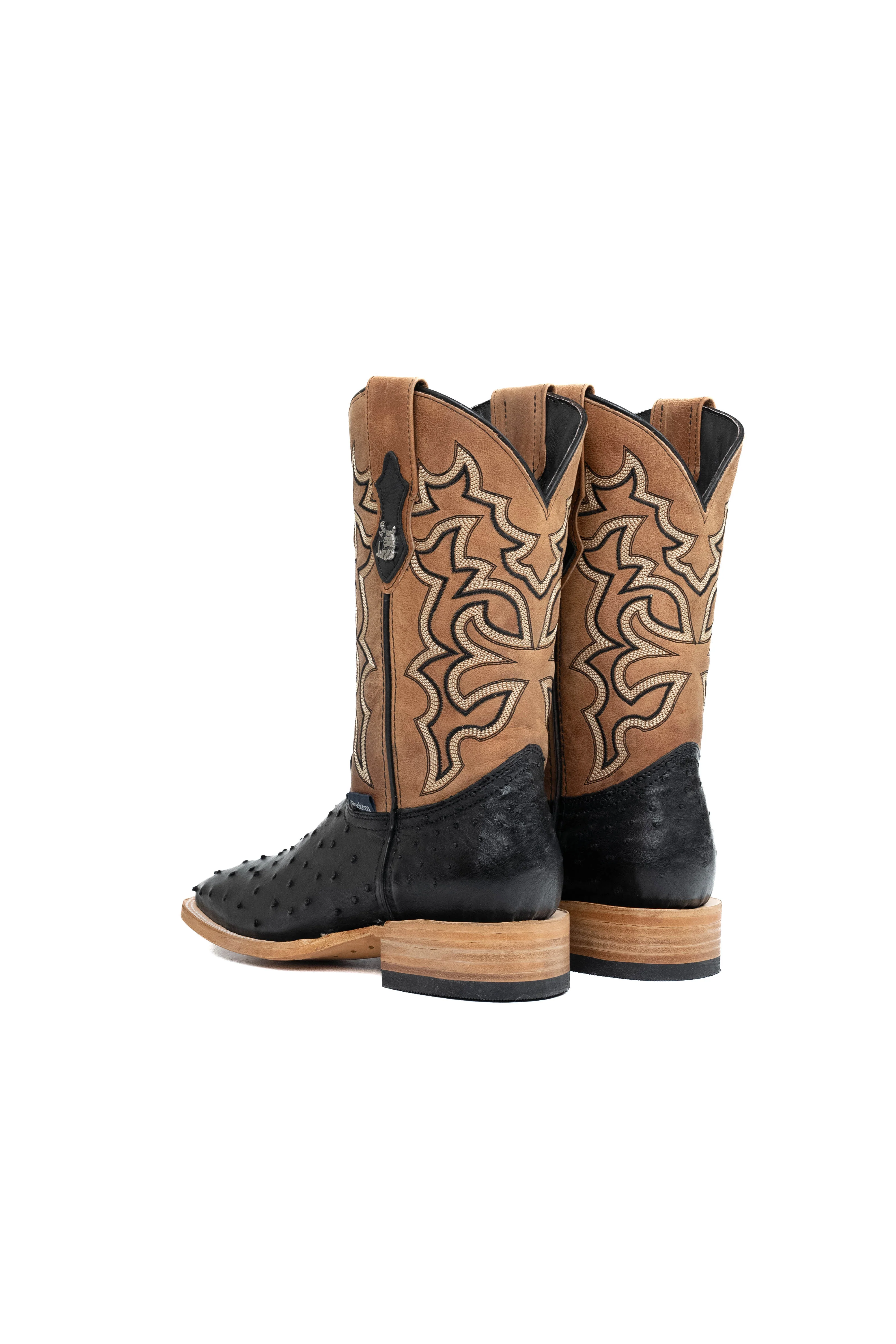 Lucas Exotic Ostrich Square Toe Cowboy Boot - Image 3