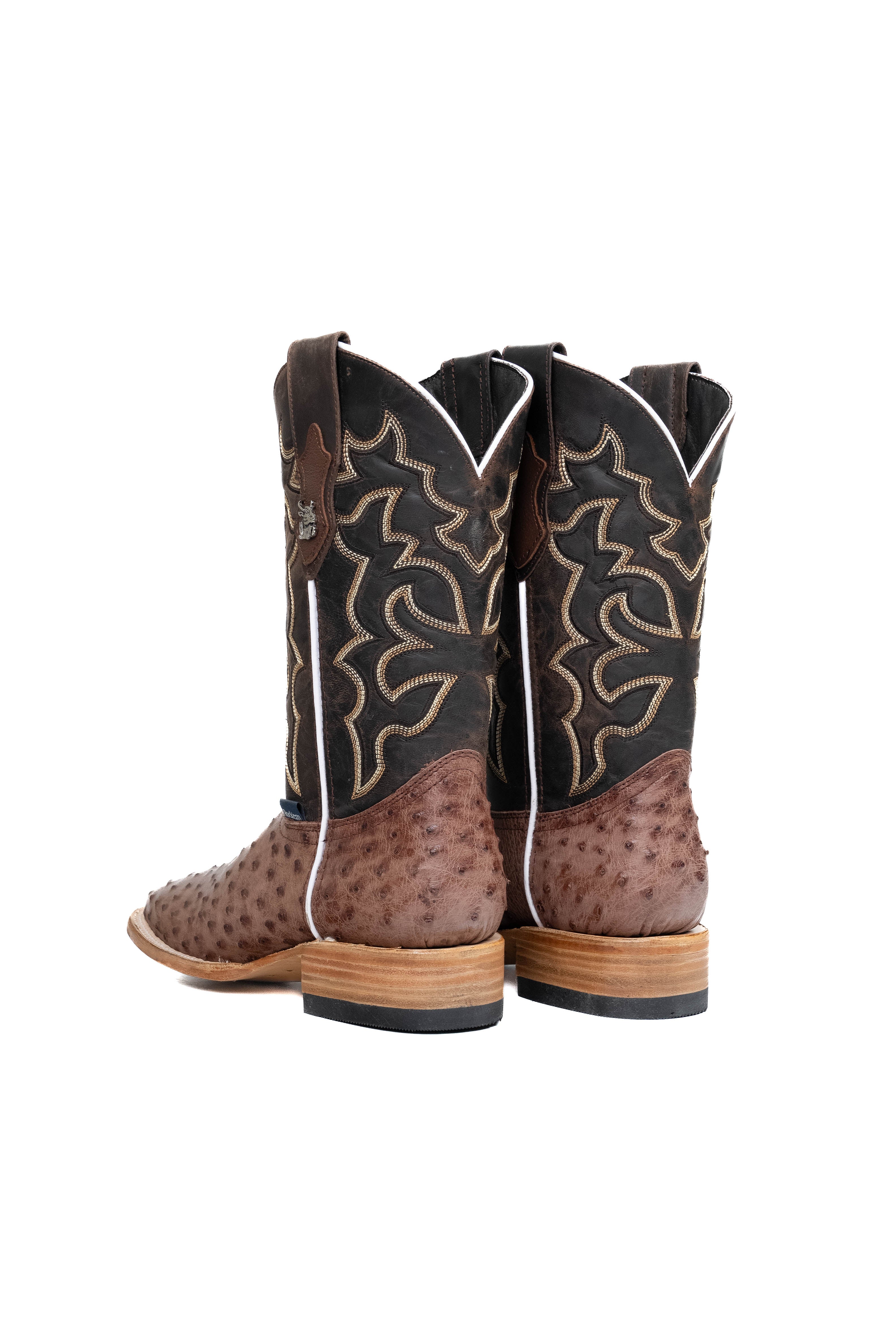 Lucas Exotic Ostrich Square Toe Cowboy Boot - Image 9