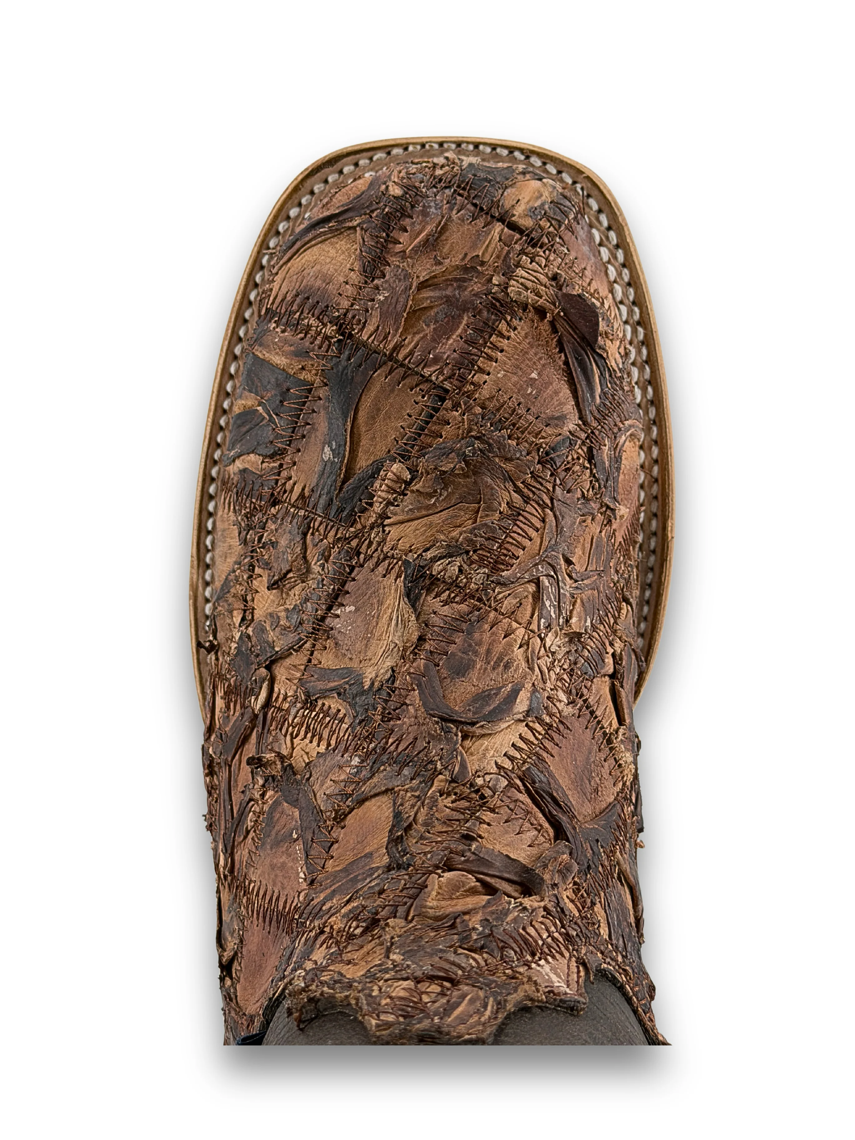 Lucas Exotic Pirarucu Patchwork Square Toe Cowboy Boot - Image 13