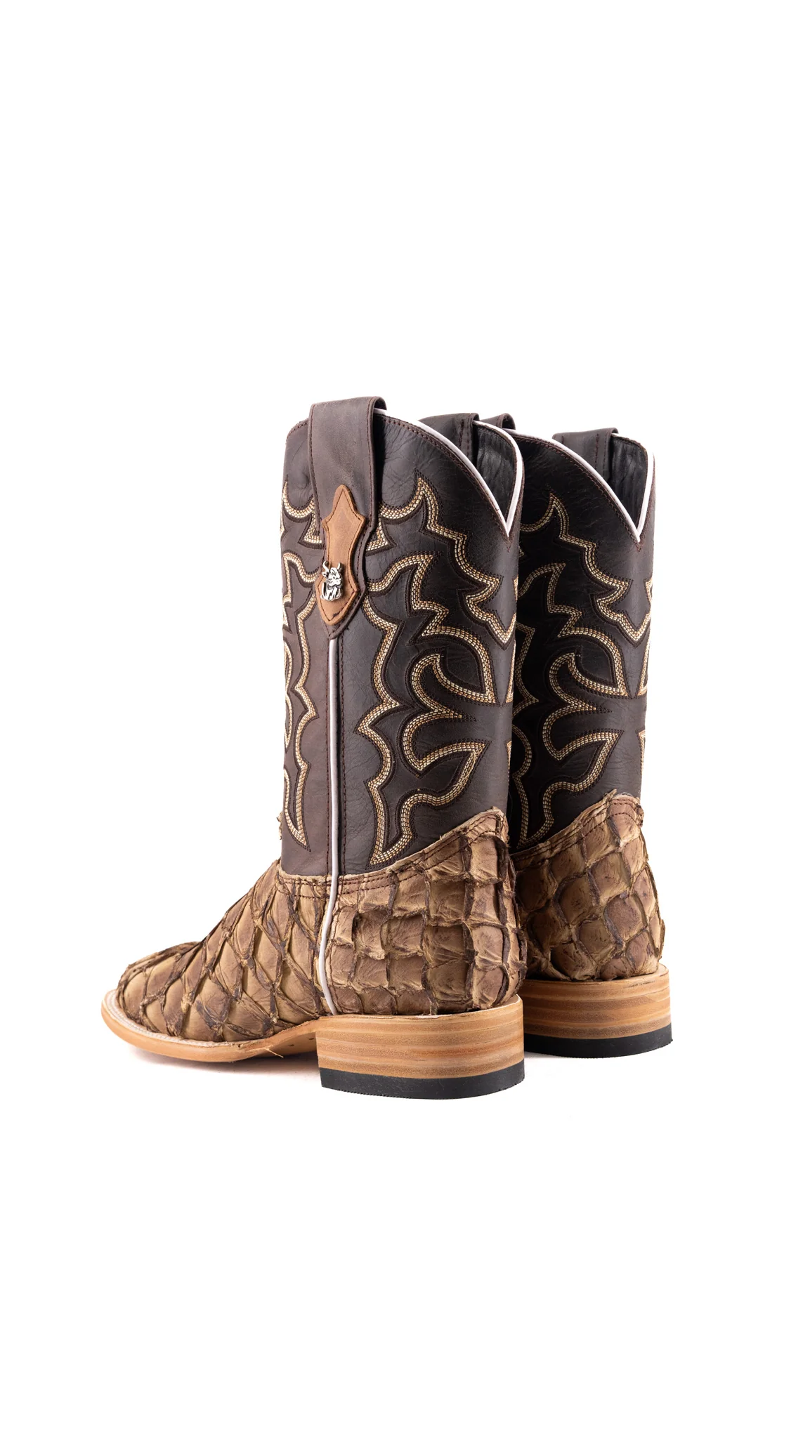 Lucas Exotic Pirarucu Square Toe Cowboy Boot - Image 13