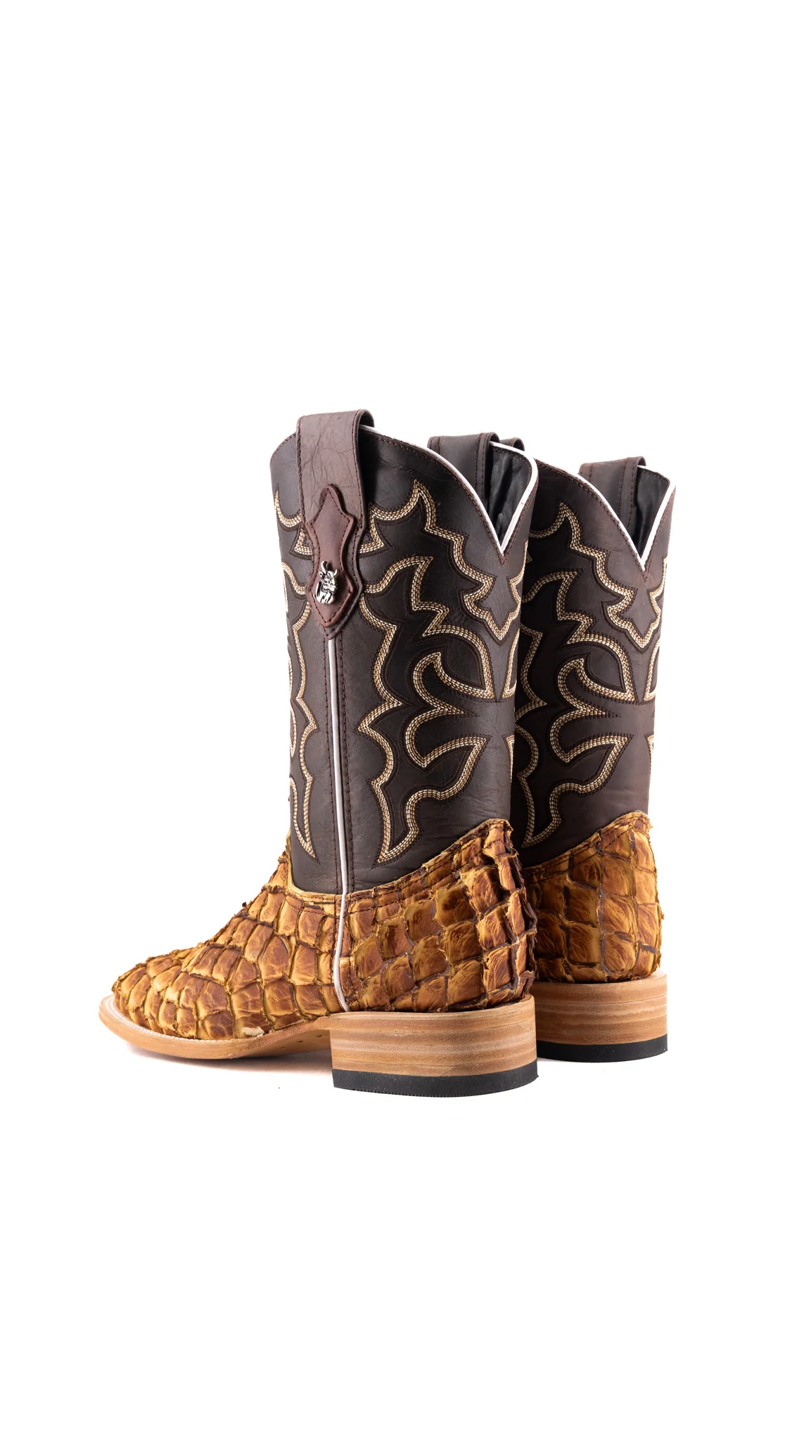 Lucas Exotic Pirarucu Square Toe Cowboy Boot - Image 8