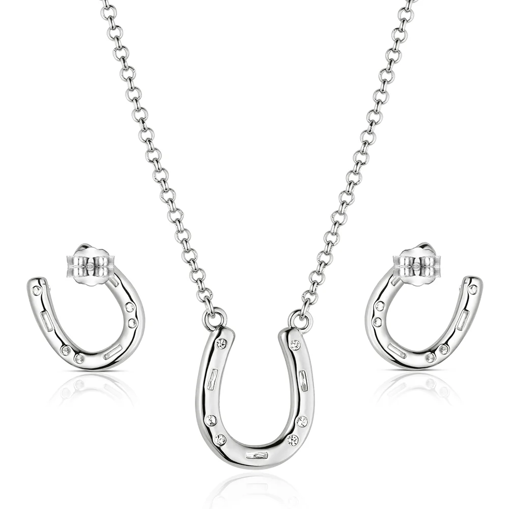Lucky Stride Horseshoe Jewelry Set - Image 4