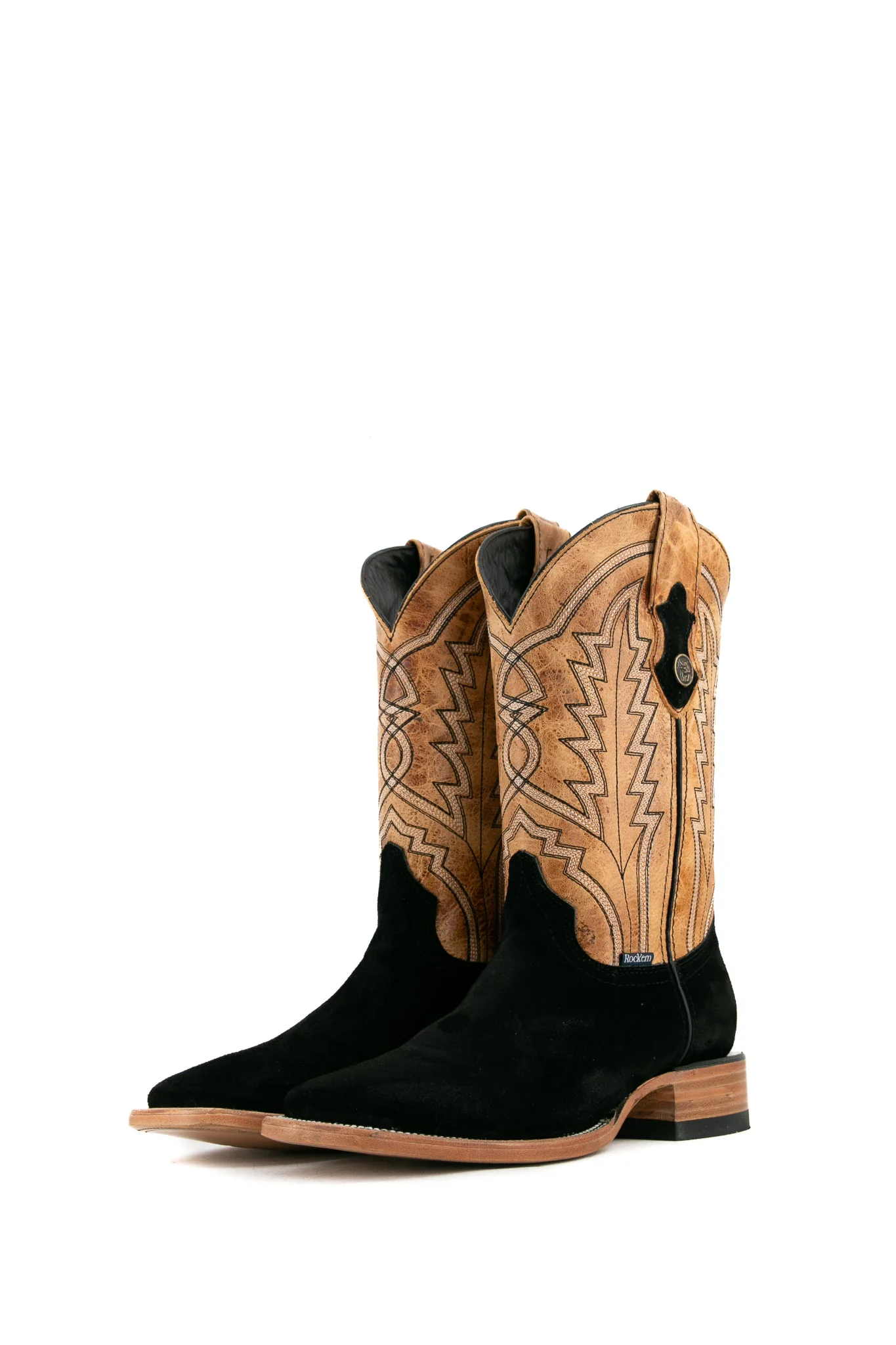 Luke Suede Square Toe Cowboy Boot