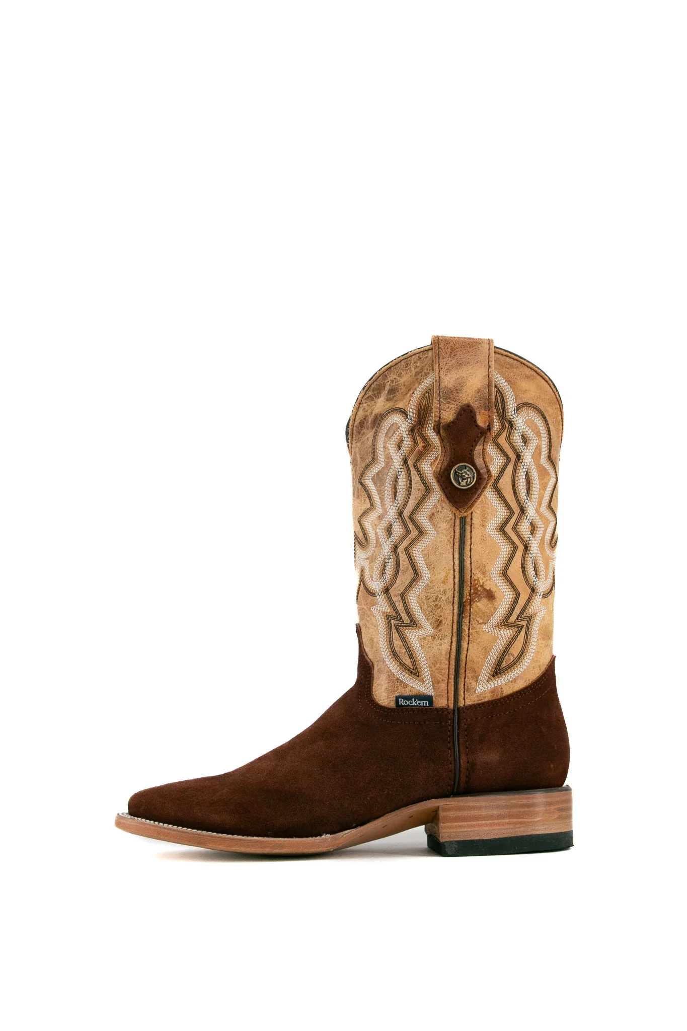 Luke Suede Square Toe Cowboy Boot - Image 12