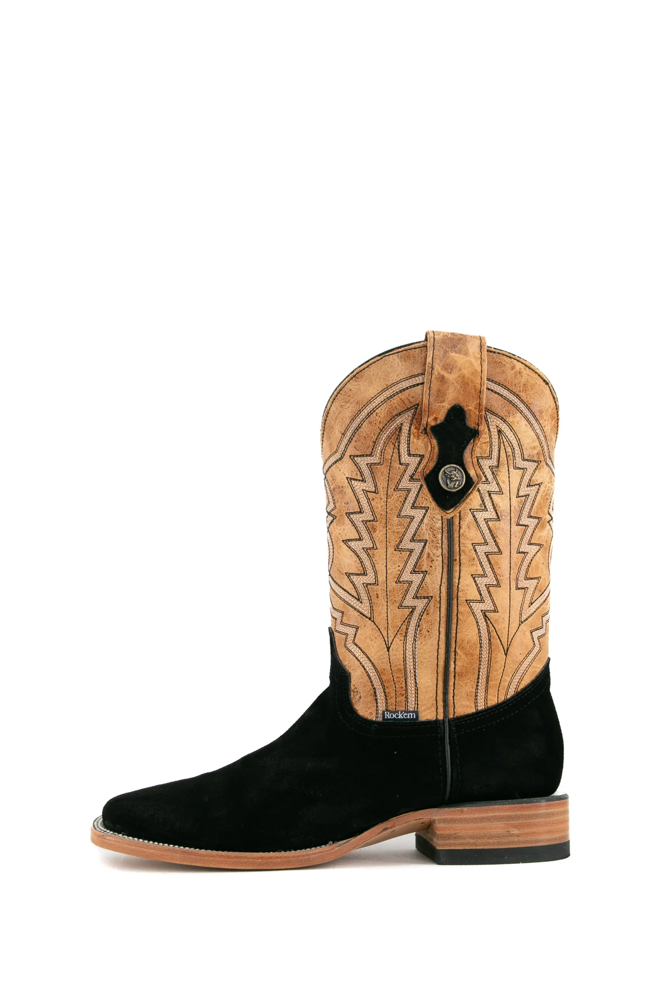 Luke Suede Square Toe Cowboy Boot - Image 2