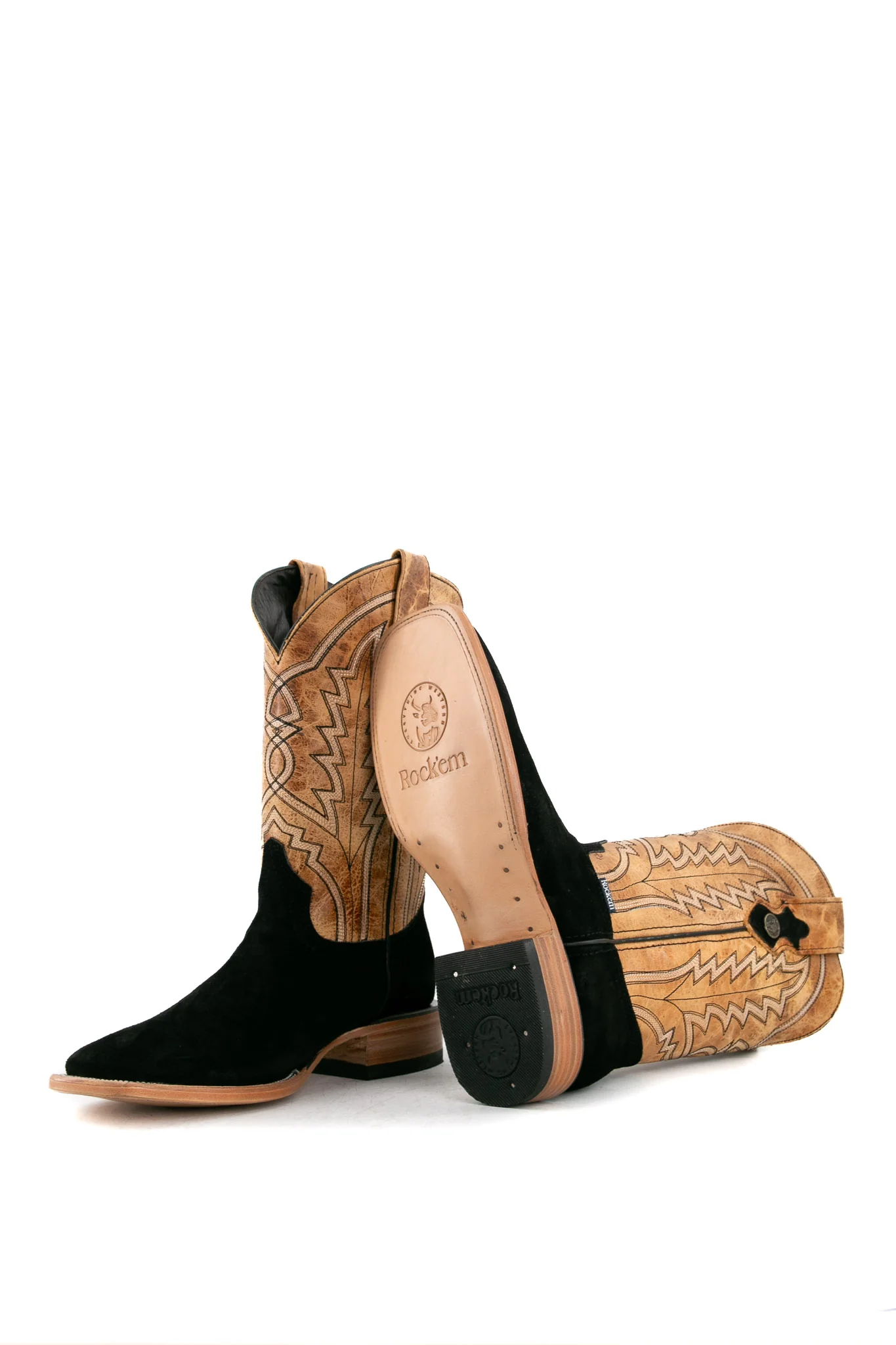 Luke Suede Square Toe Cowboy Boot - Image 4