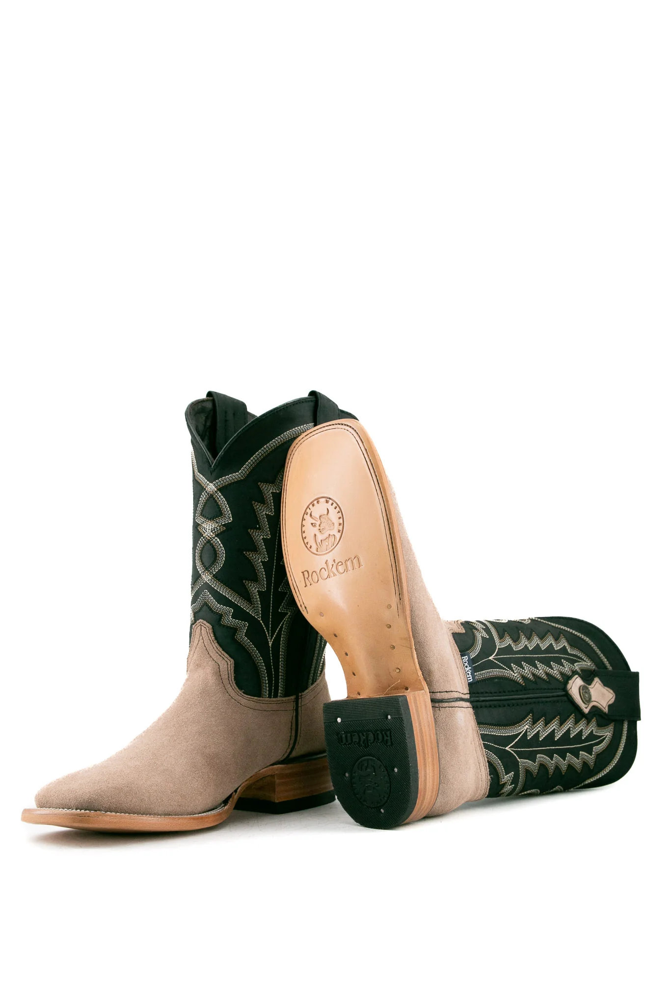 Luke Suede Square Toe Cowboy Boot - Image 9