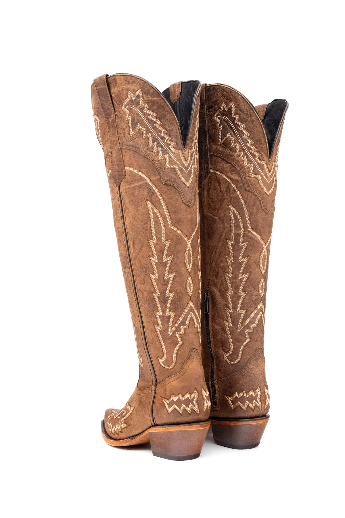 Maggie Knee High Wide Calf Snip Toe Cowgirl Boot - Image 13