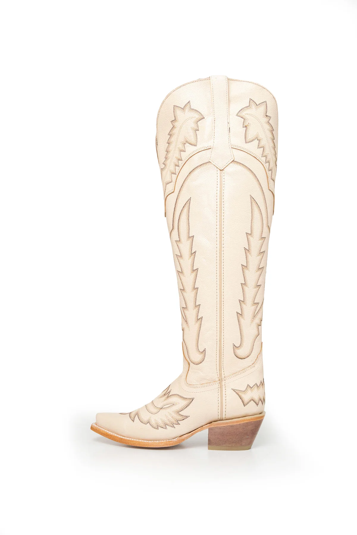 Maggie Knee High Wide Calf Snip Toe Cowgirl Boot - Image 18