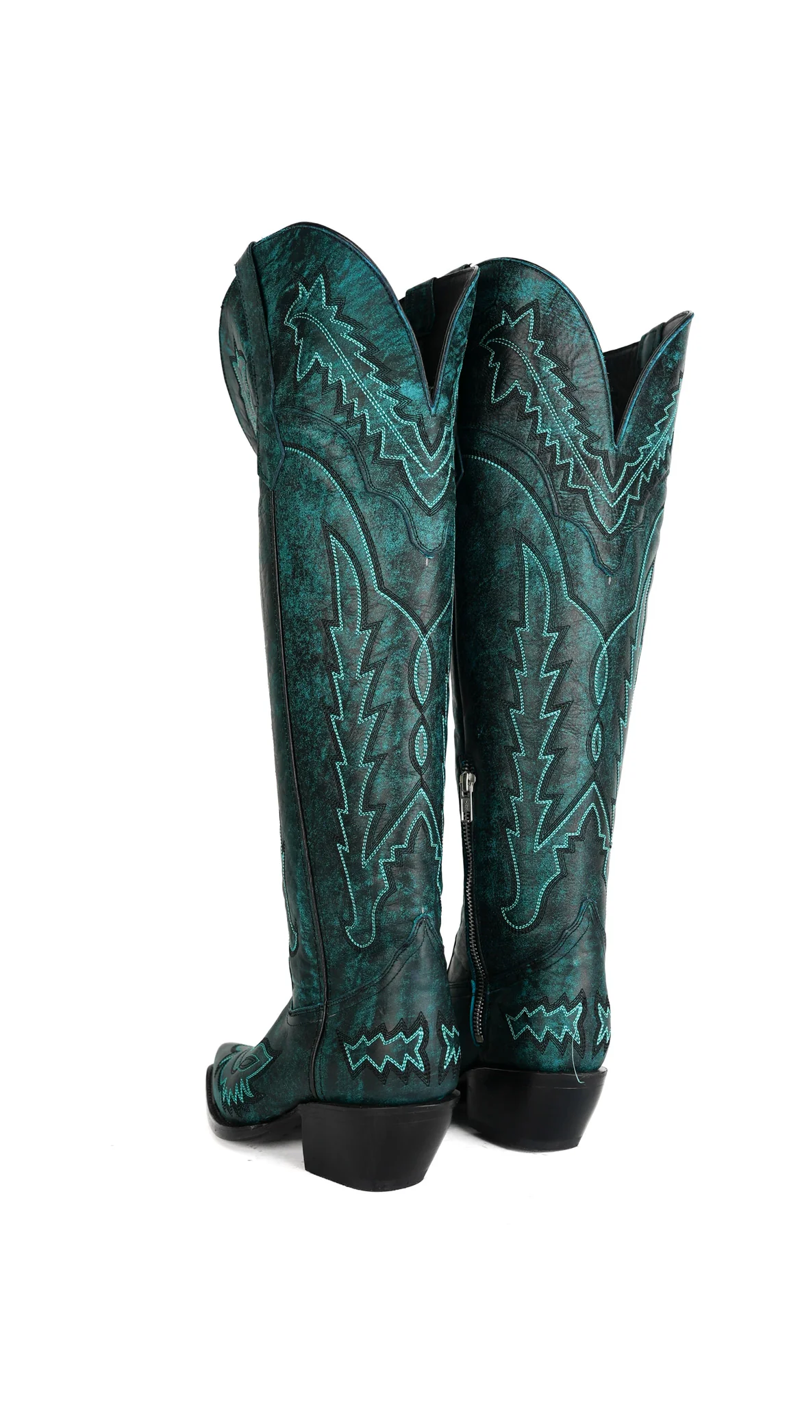 Maggie Knee High Wide Calf Snip Toe Cowgirl Boot - Image 25