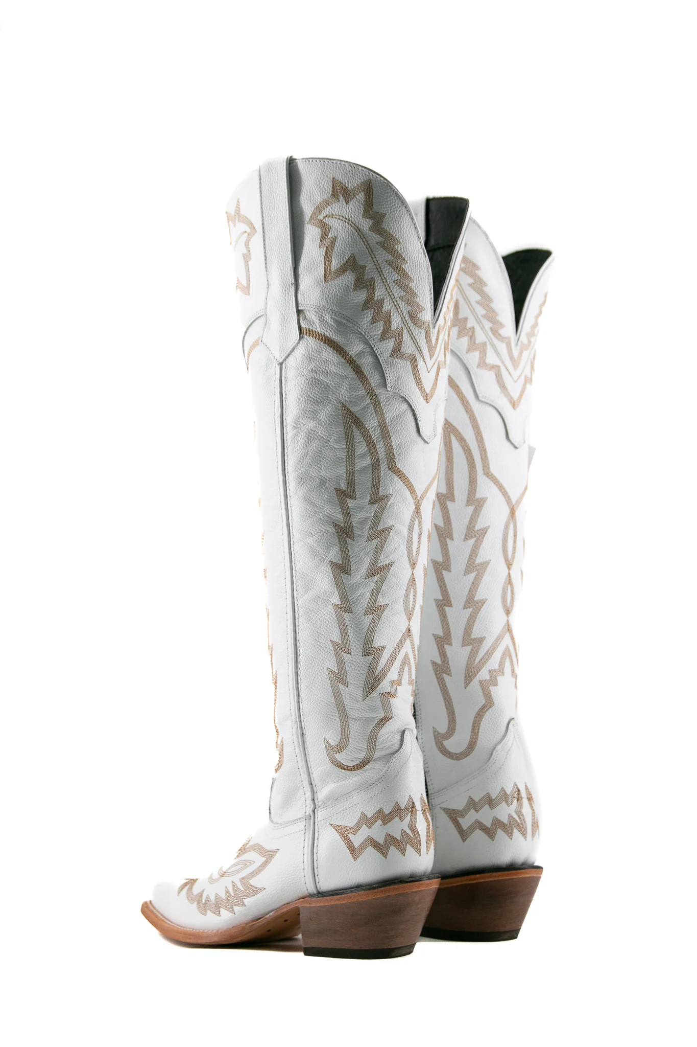 Maggie Knee High Wide Calf Snip Toe Cowgirl Boot - Image 3