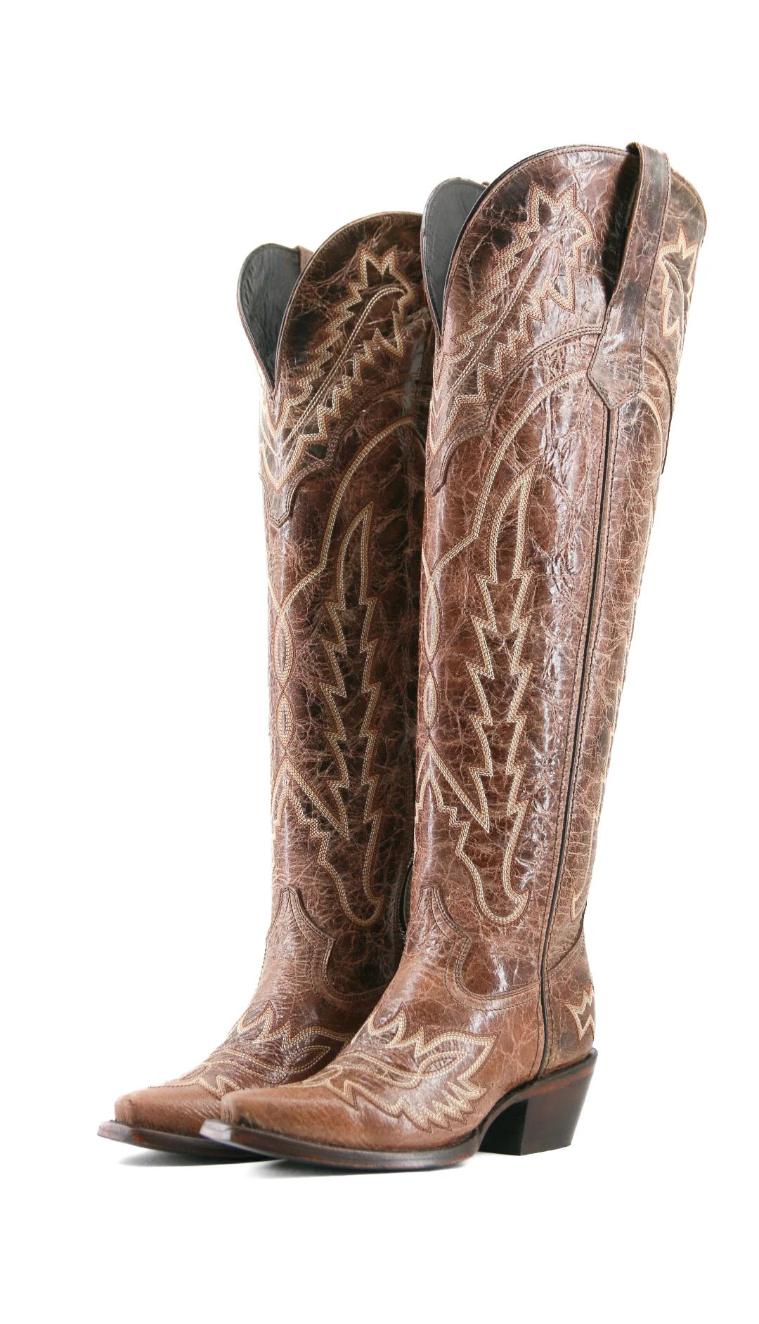 Maggie Knee High Wide Calf Snip Toe Cowgirl Boot - Image 6