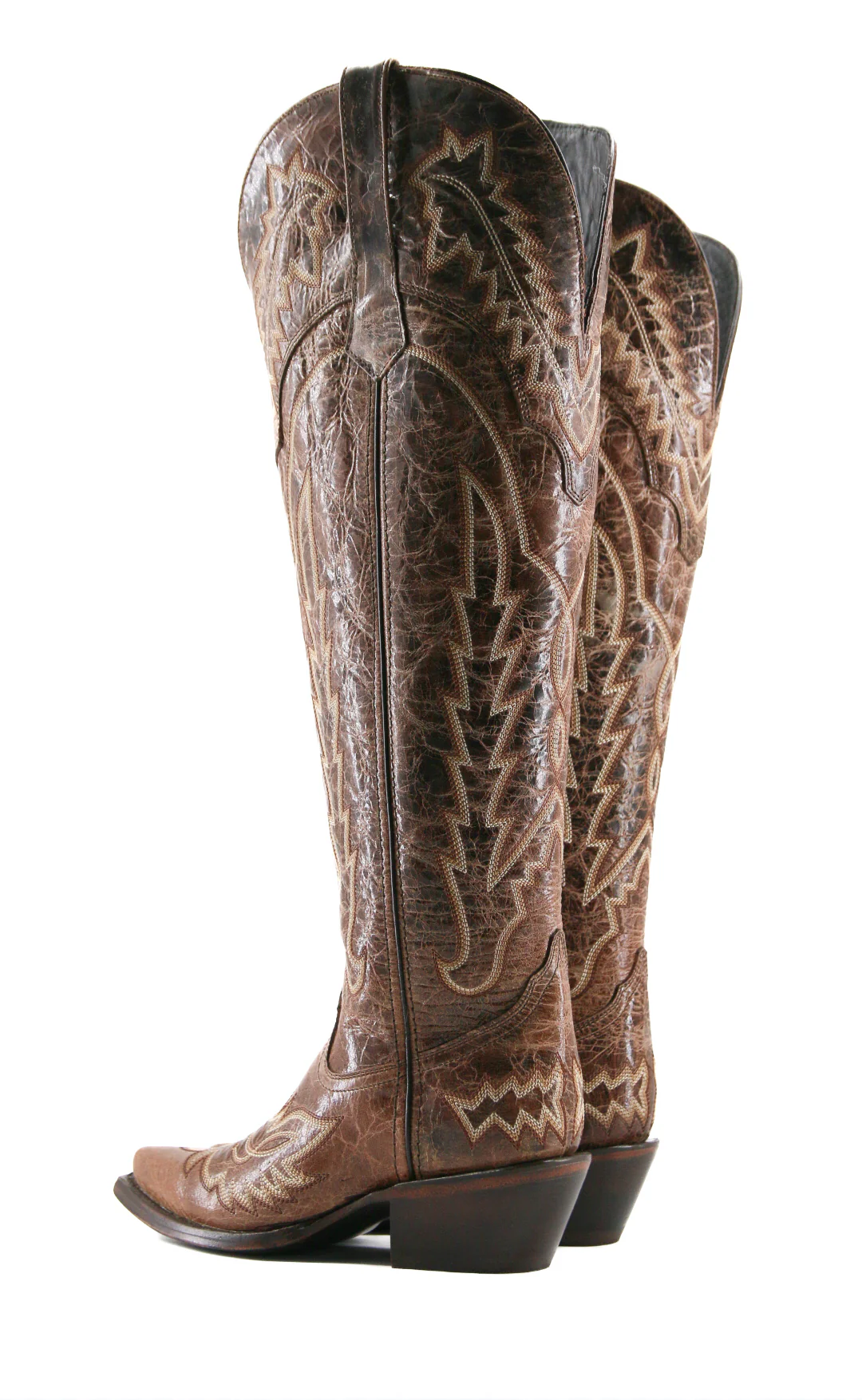 Maggie Knee High Wide Calf Snip Toe Cowgirl Boot - Image 8