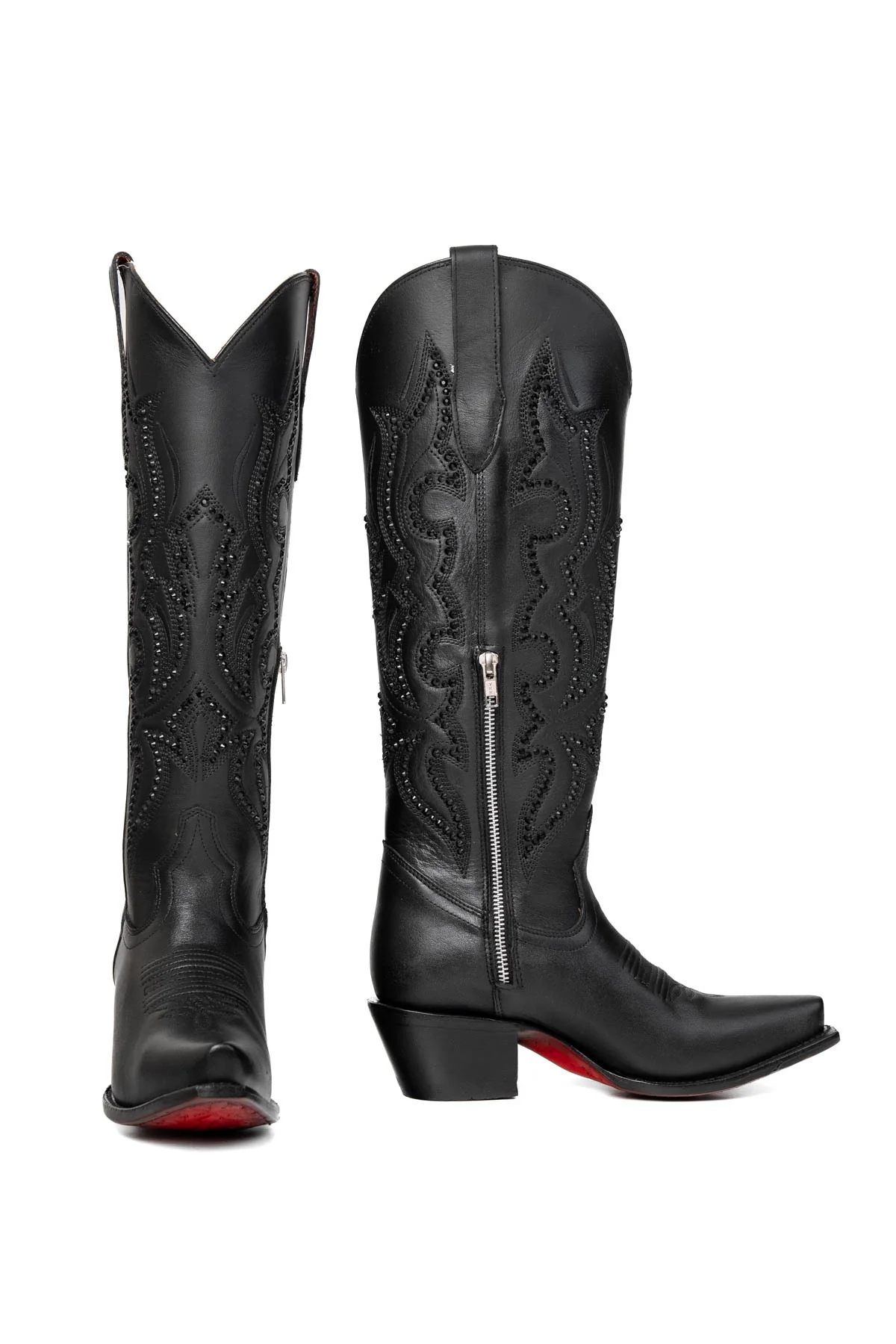 Marbella Tall Red Bottom Snip Toe Cowgirl Boot - Image 10