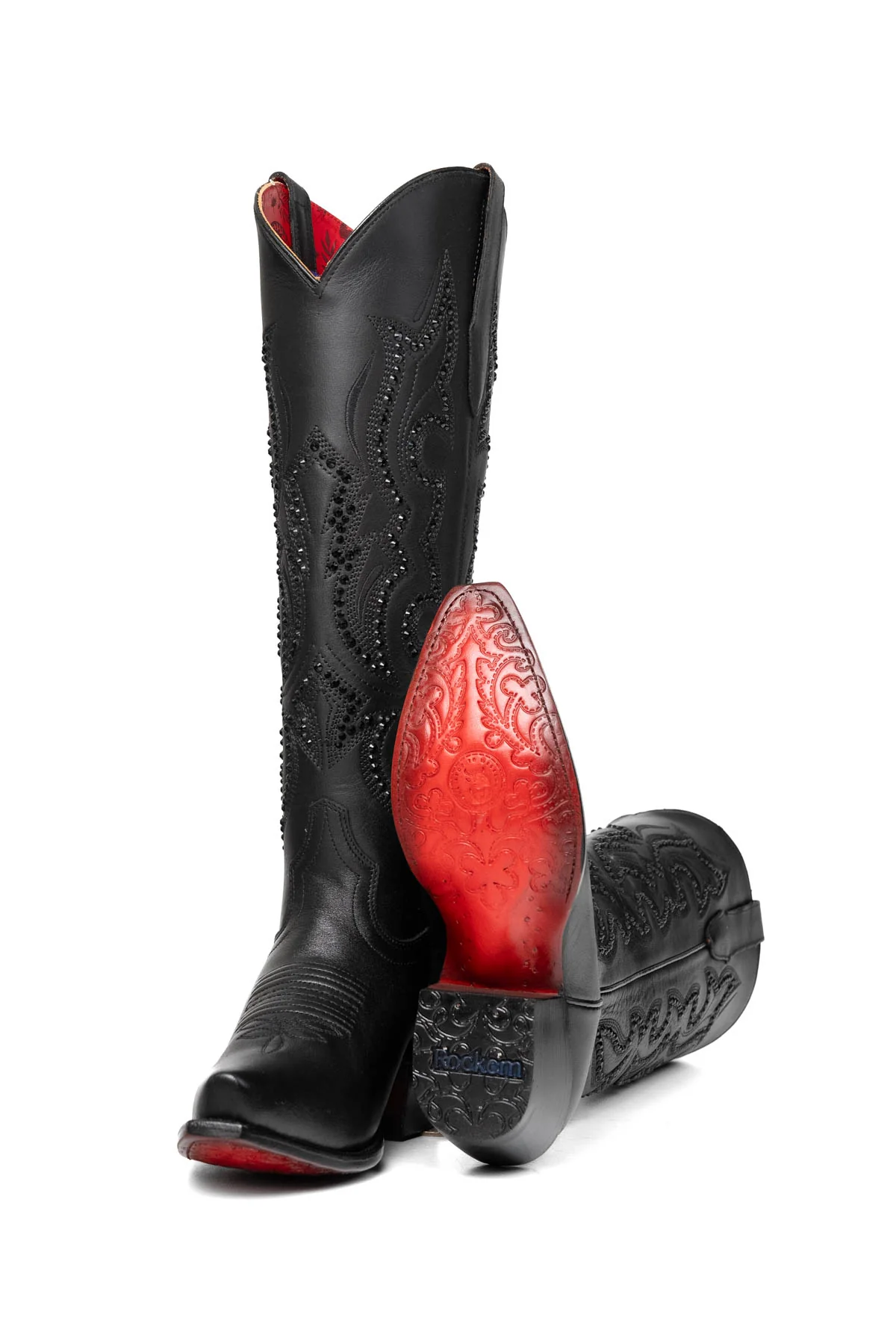 Marbella Tall Red Bottom Snip Toe Cowgirl Boot - Image 11