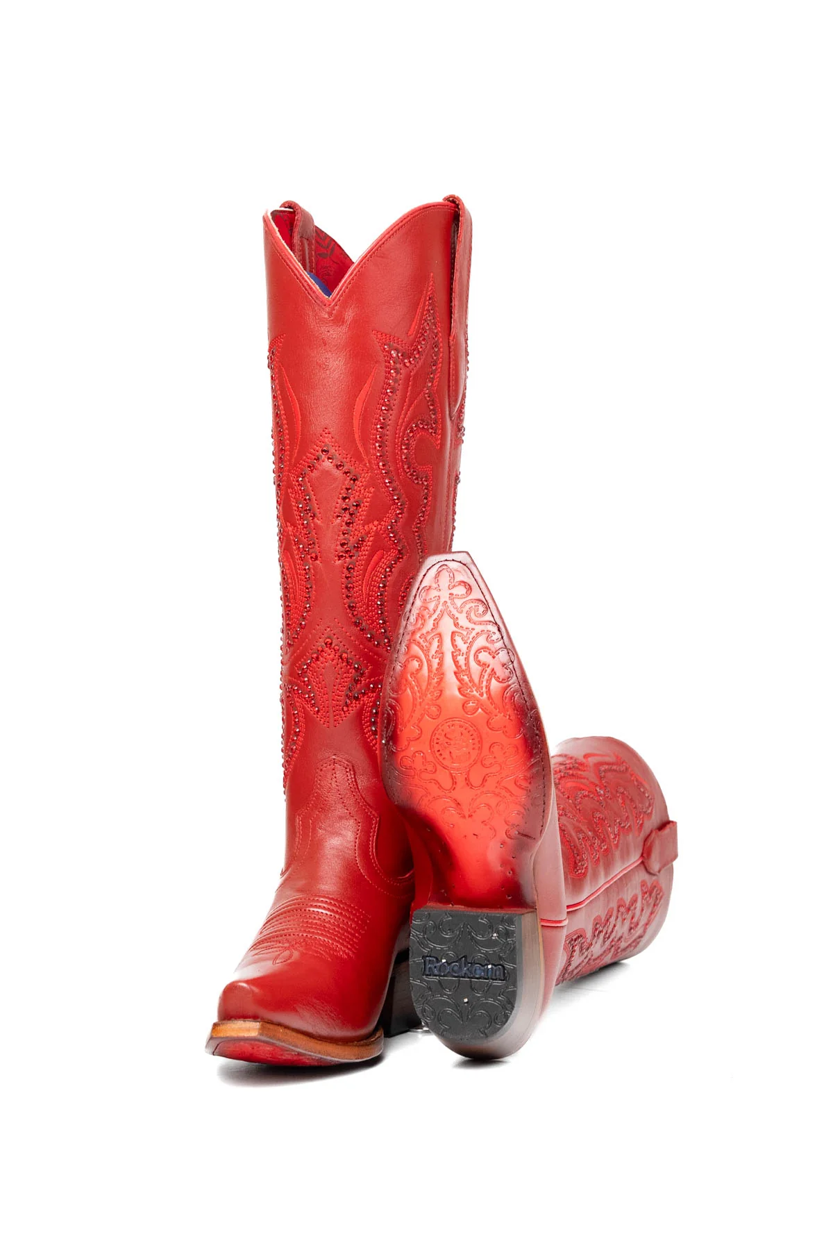 Marbella Tall Red Bottom Snip Toe Cowgirl Boot - Image 5