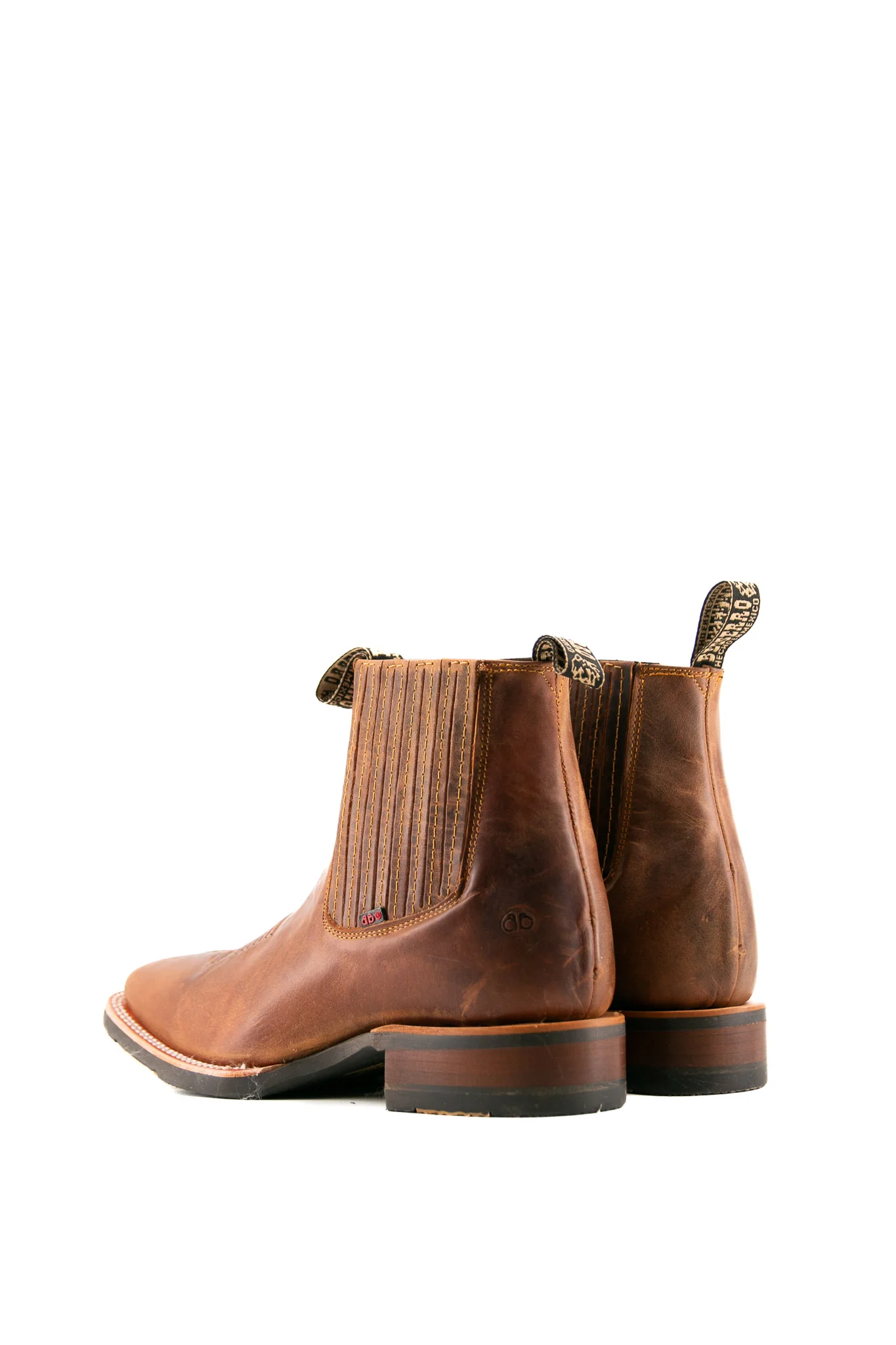 Bessero Rubber Grysly Brown Men's Square Toe Ankle Boot - Image 3