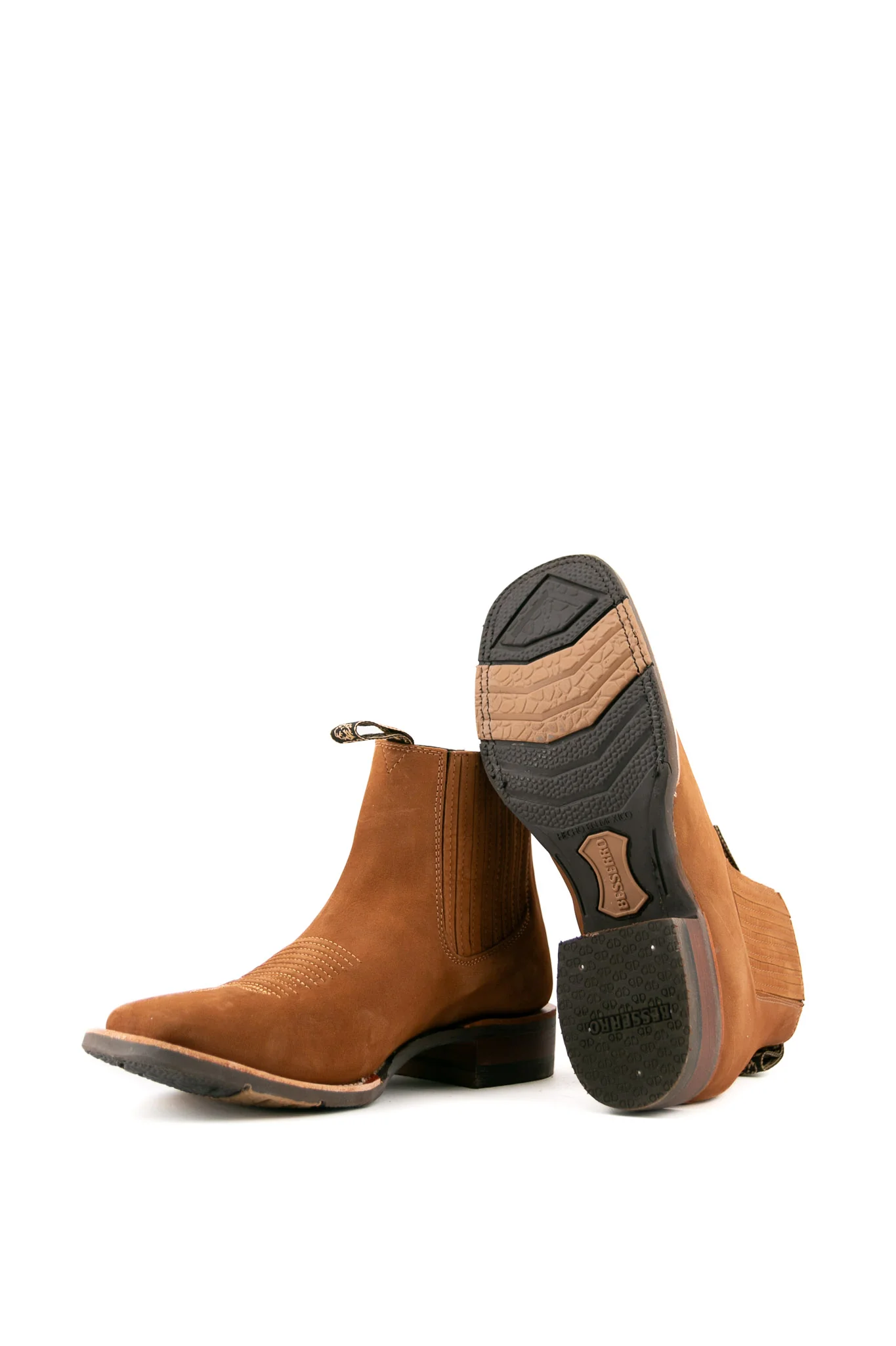 Bessero Rubber Nobuck Square Toe Men's Ankle Boot - Image 9