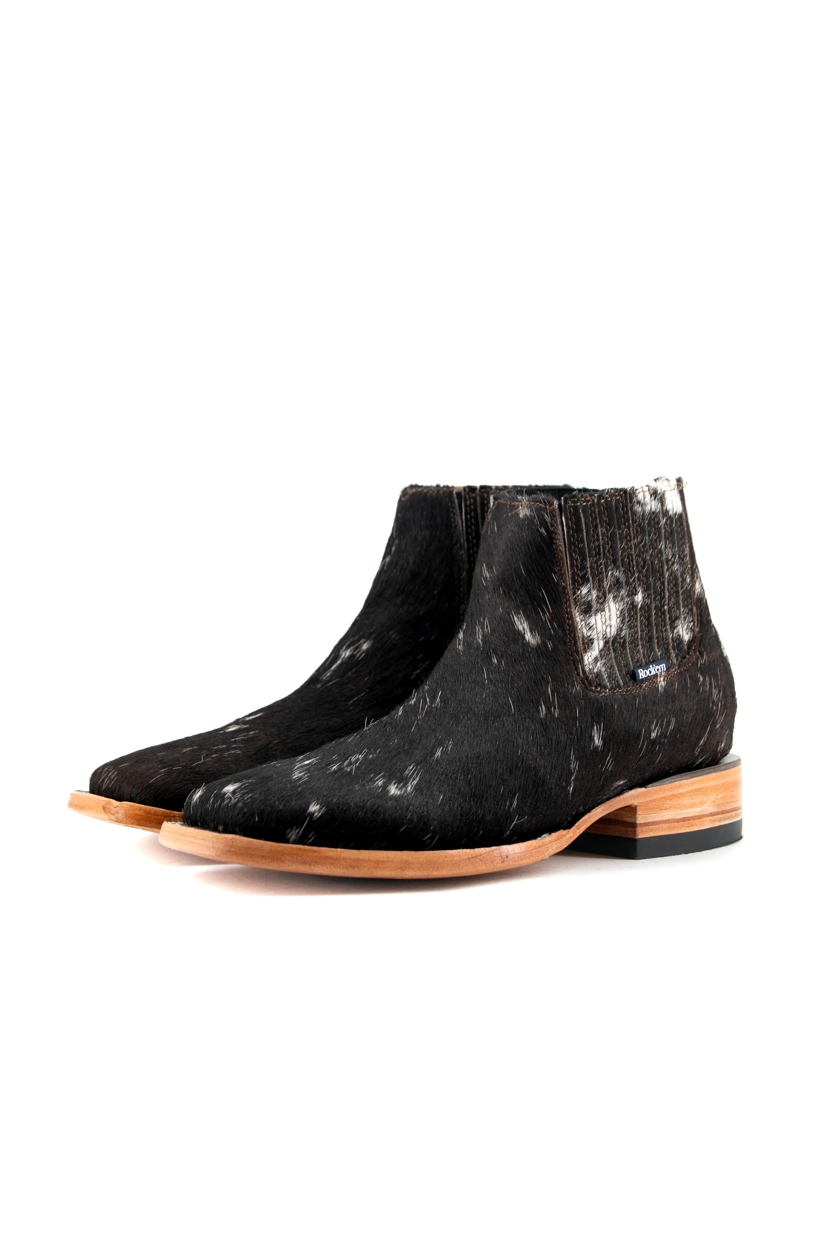 Men's Cowhide Square Toe Ankle Boot  Size 8 Box OM47