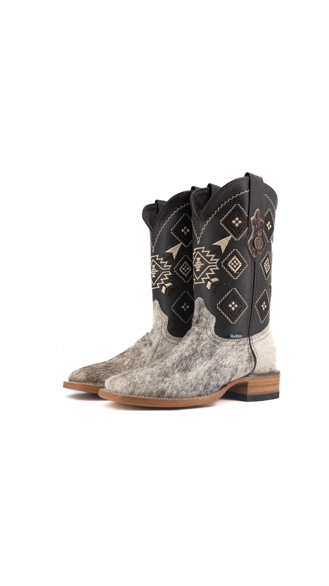 Men's Cowhide Square Toe Cowboy Boot Size 6.5 Box QM155 FINAL SALE