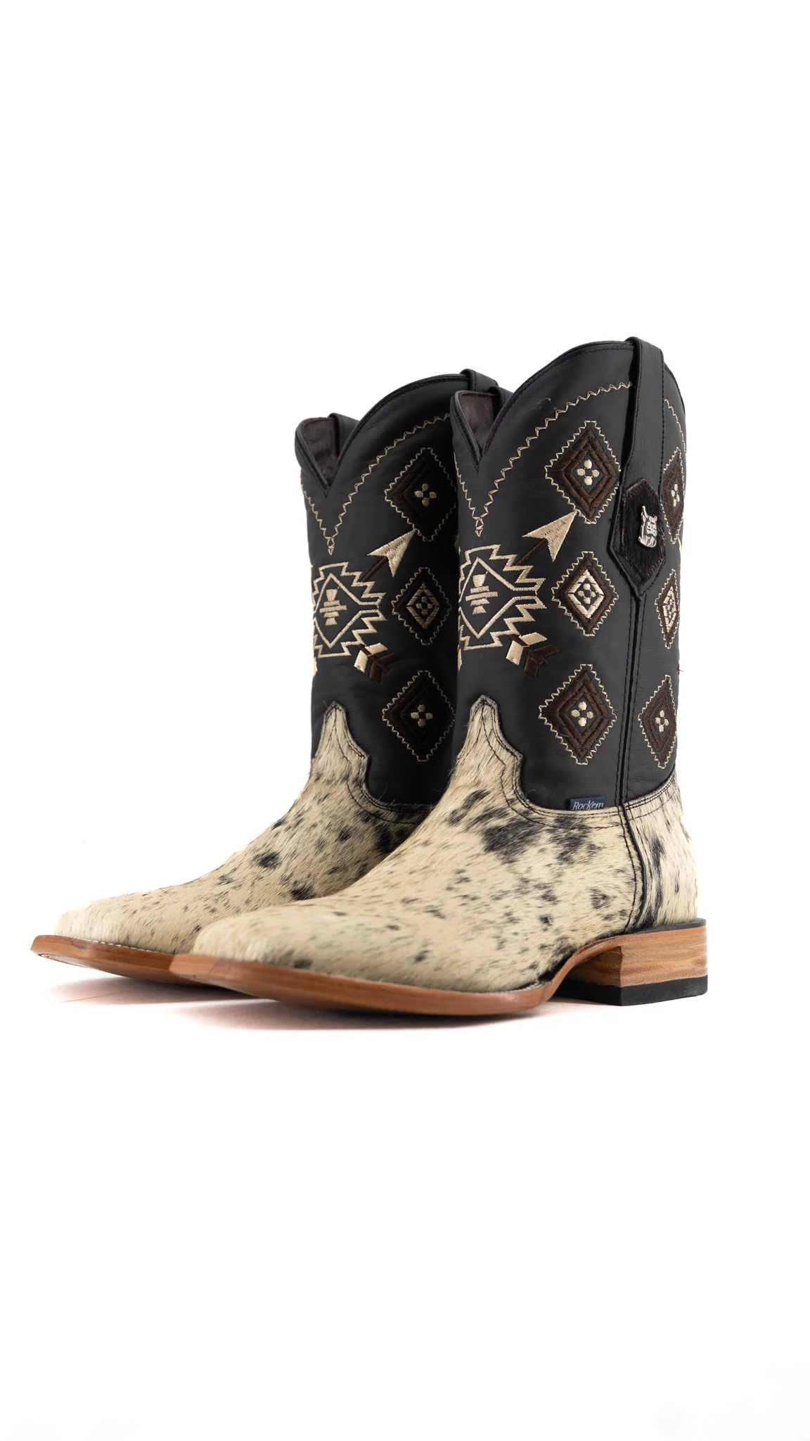 Men's Cowhide Square Toe Cowboy Boot Size 7 Box FF5 FINAL SALE