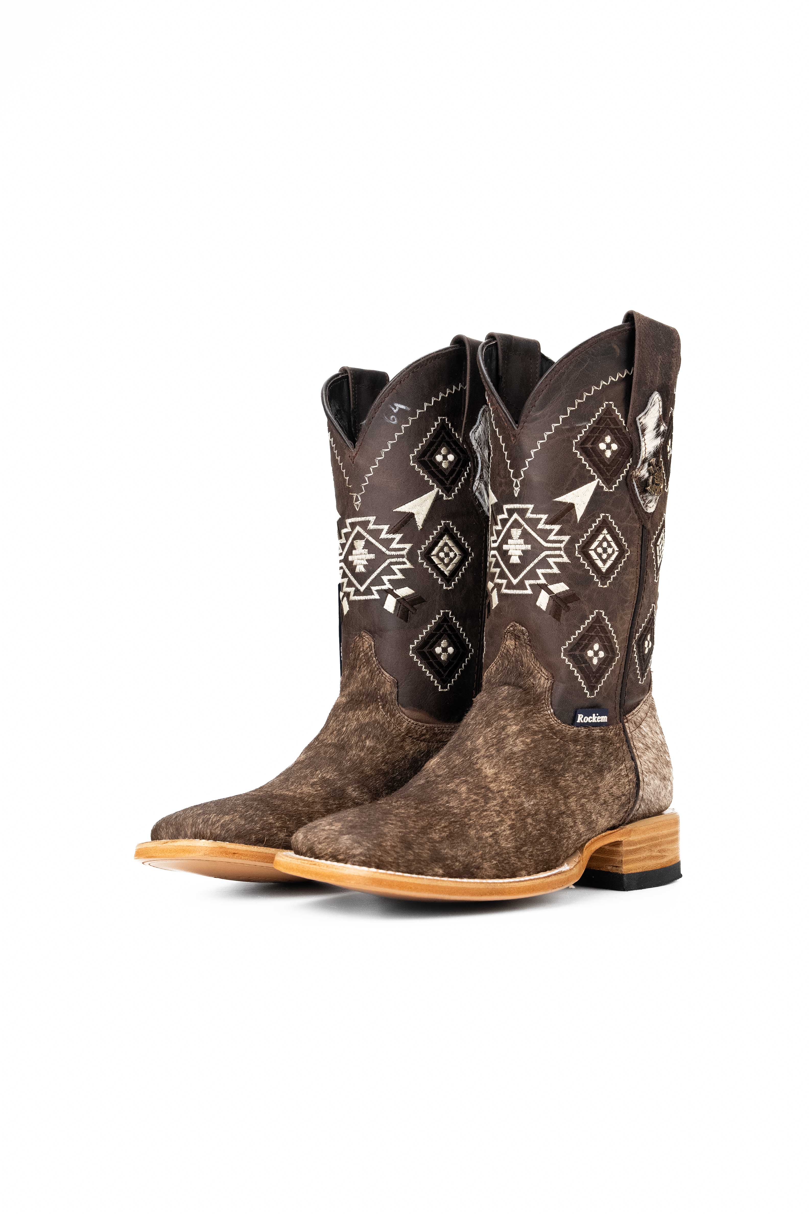 Men's Cowhide Square Toe Cowboy Boot Size 7 Box NM3 FINAL SALE