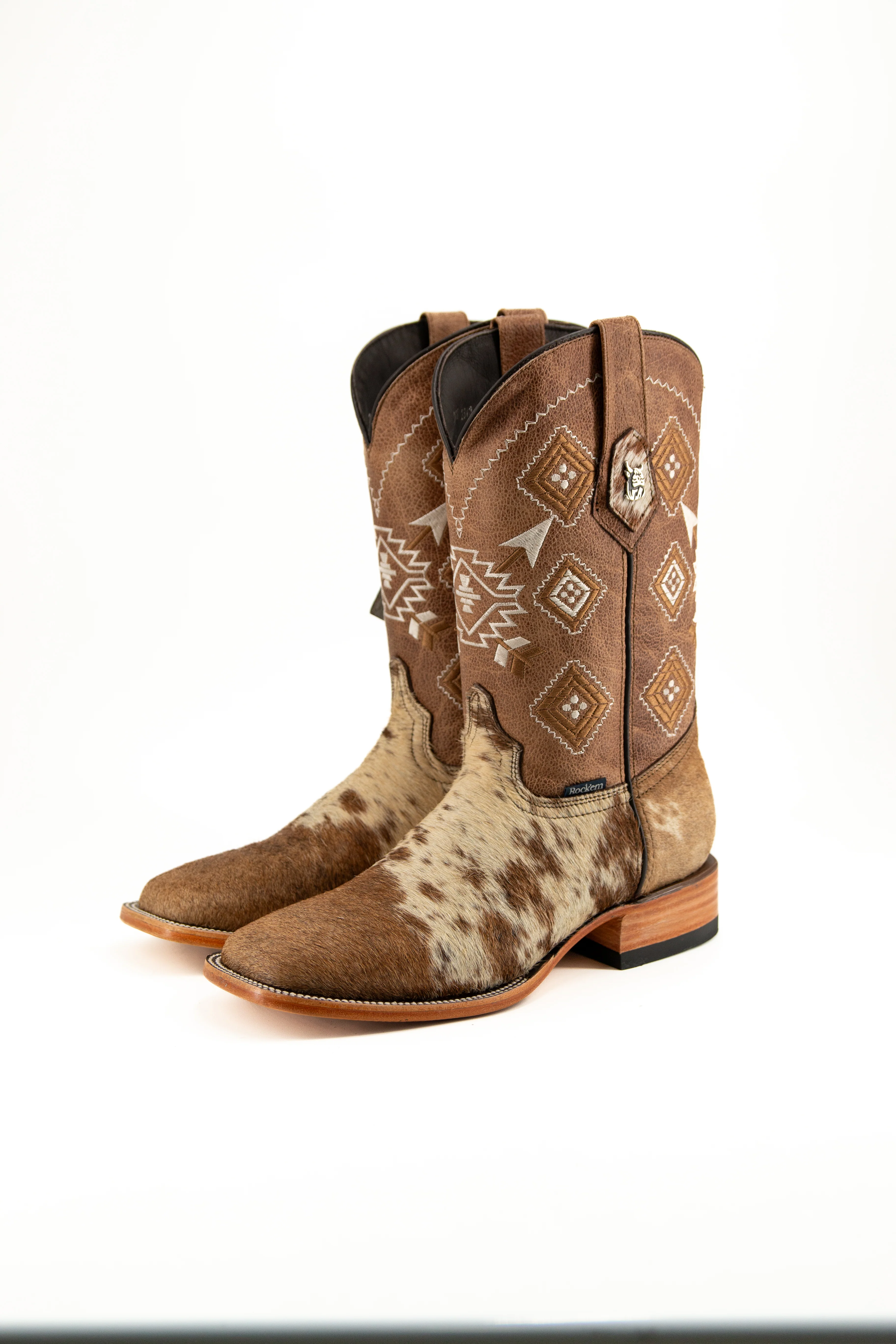 Men's Size 7.5 Cowhide Cowboy Boots - Image 5