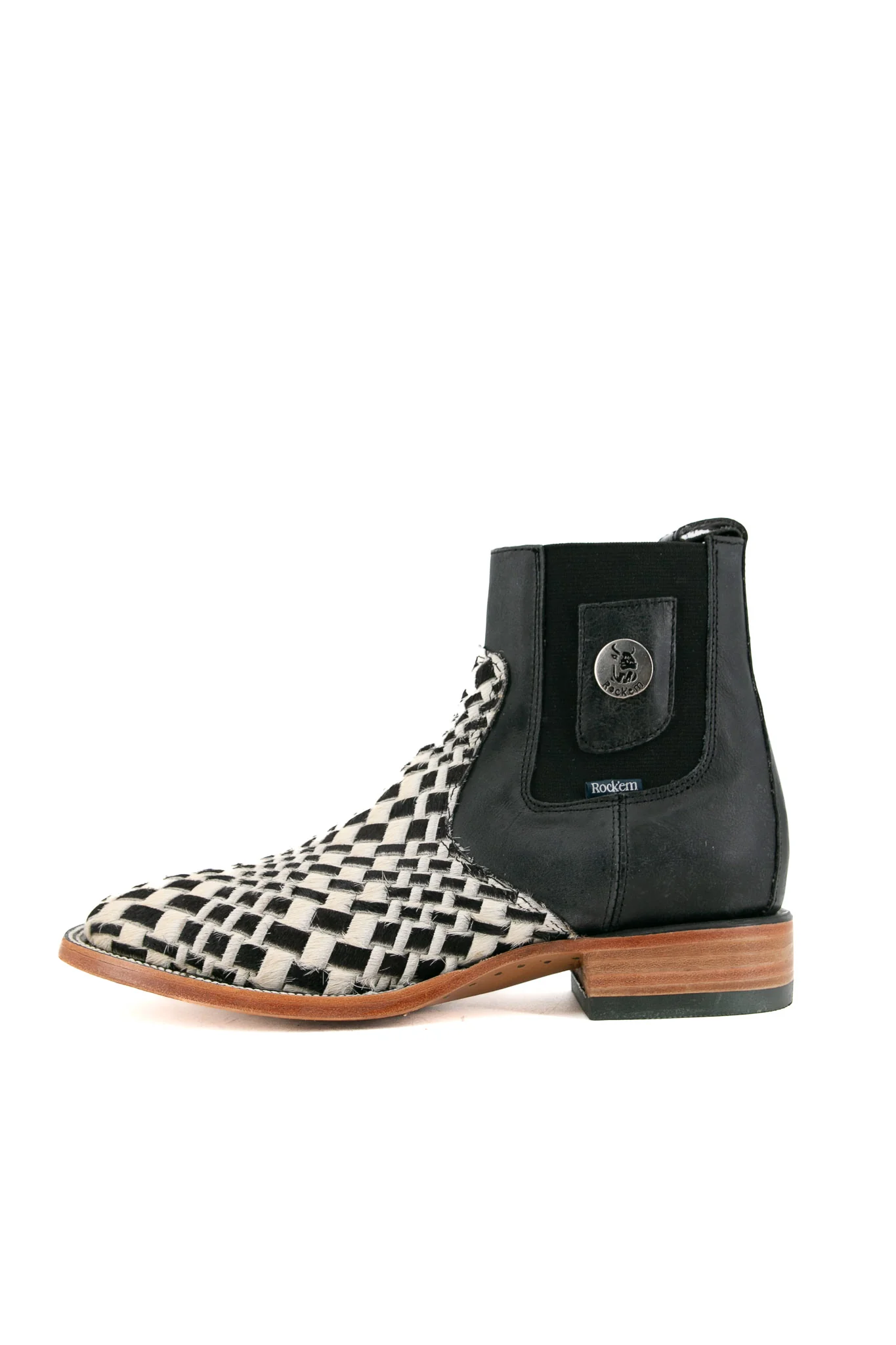 Men's Tejido Cowhide Botin Size 8 Box JJ6 **As Seen On Image** Square Toe - Image 2