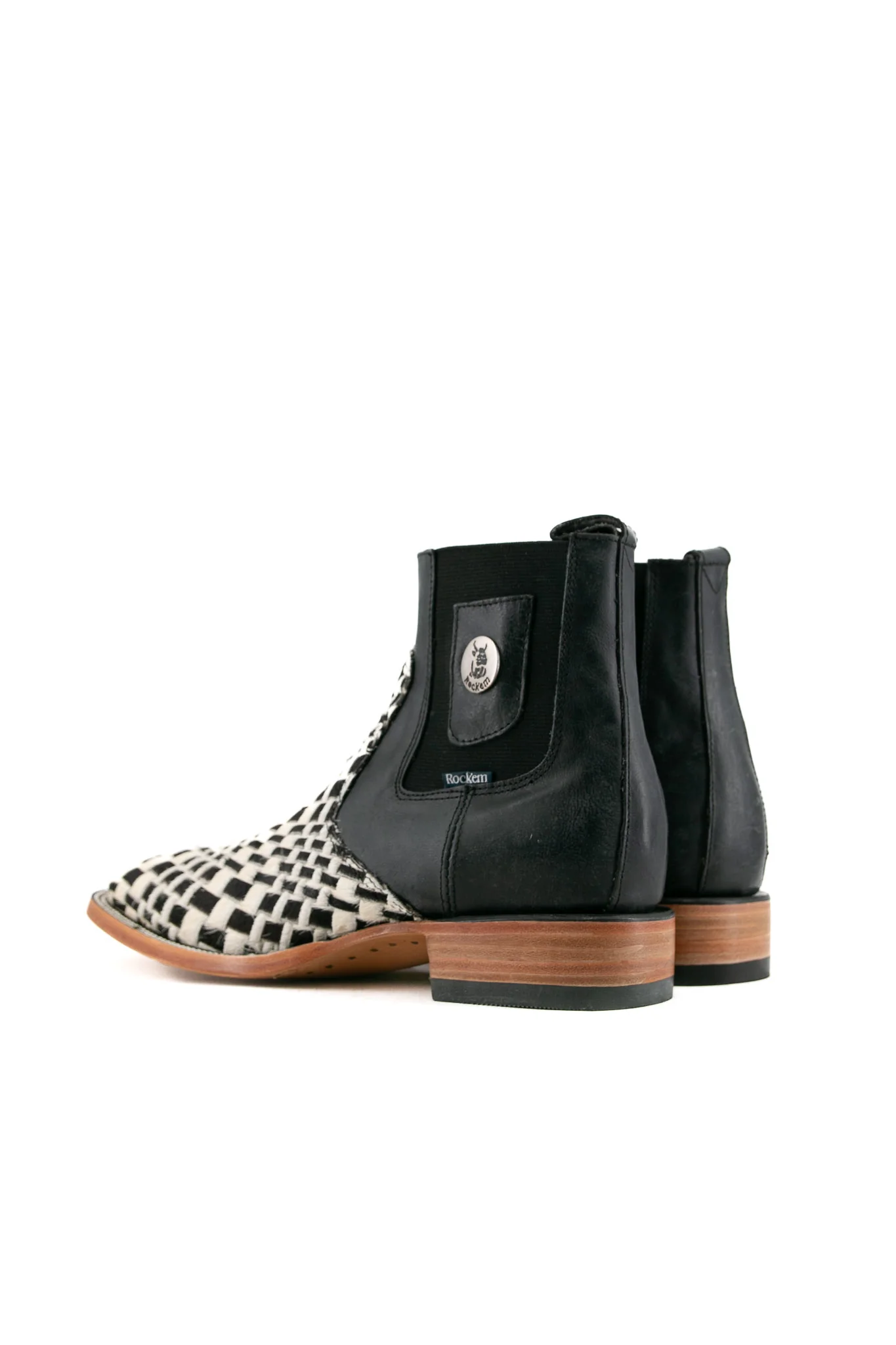 Men's Tejido Cowhide Botin Size 8 Box JJ6 **As Seen On Image** Square Toe - Image 3