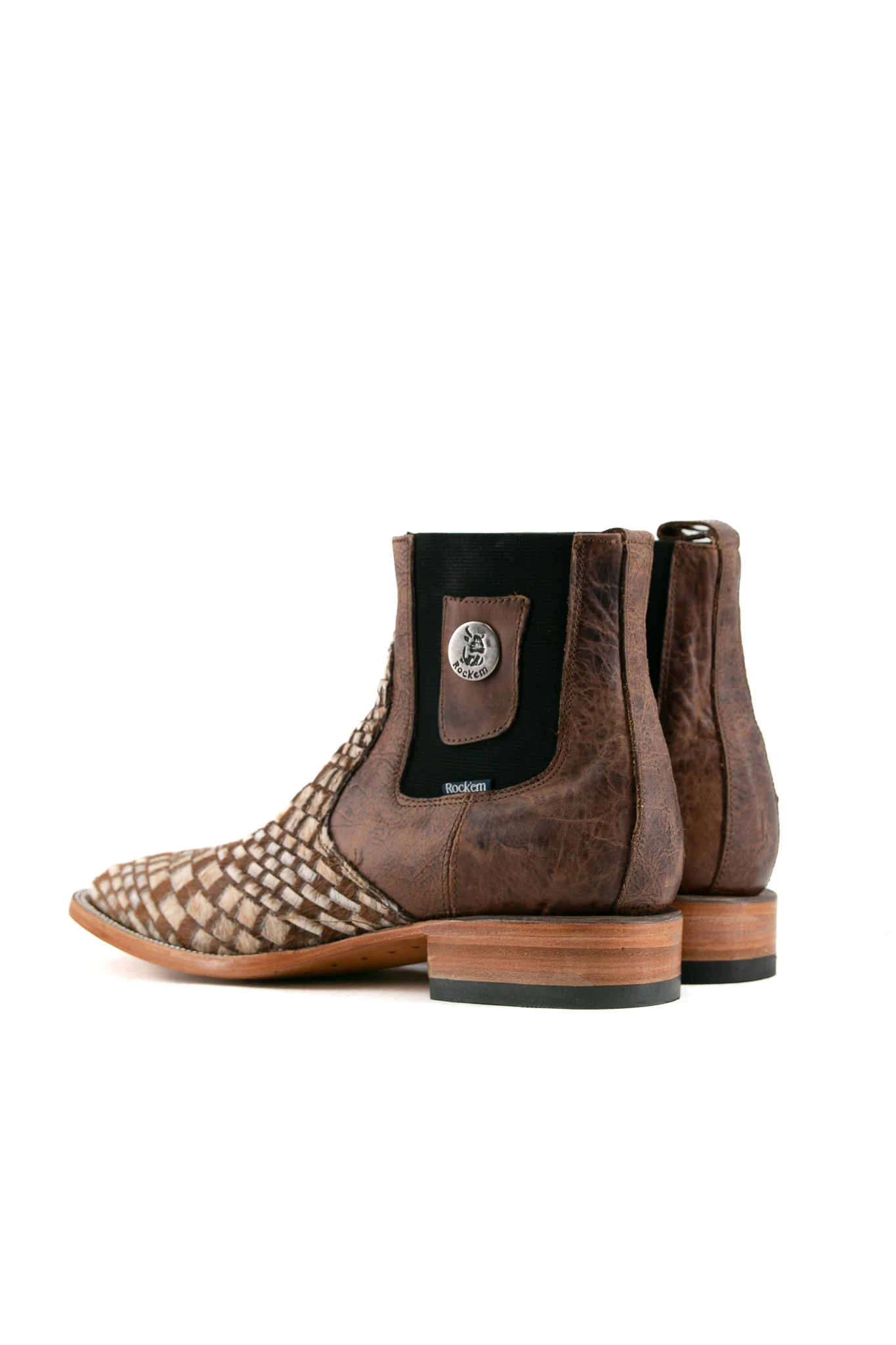 Men's Tejido Cowhide Botin Size 9.5 Box JJ4 **As Seen On Image** Square Toe - Image 3