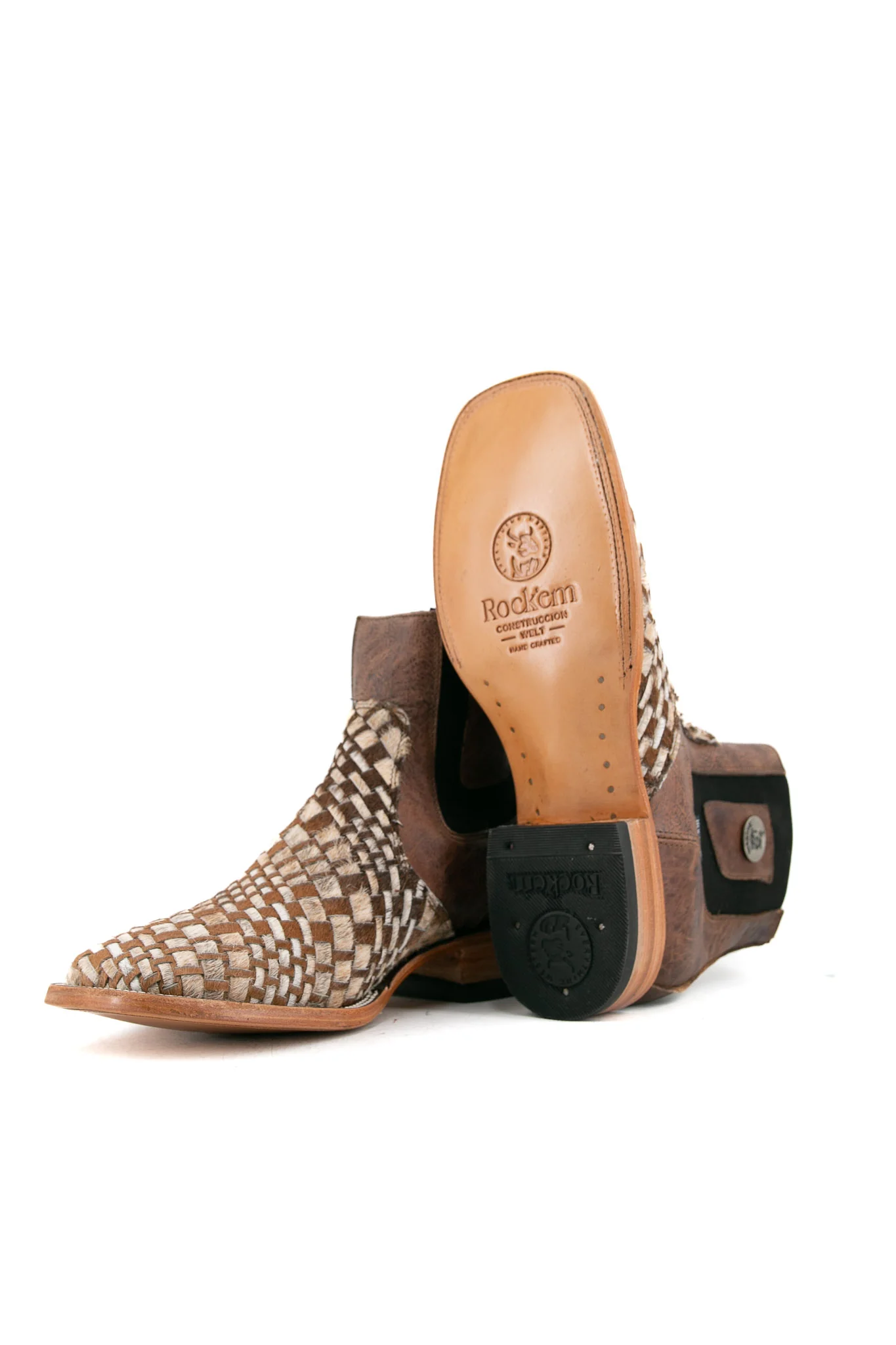 Men's Tejido Cowhide Botin Size 9.5 Box JJ4 **As Seen On Image** Square Toe - Image 4
