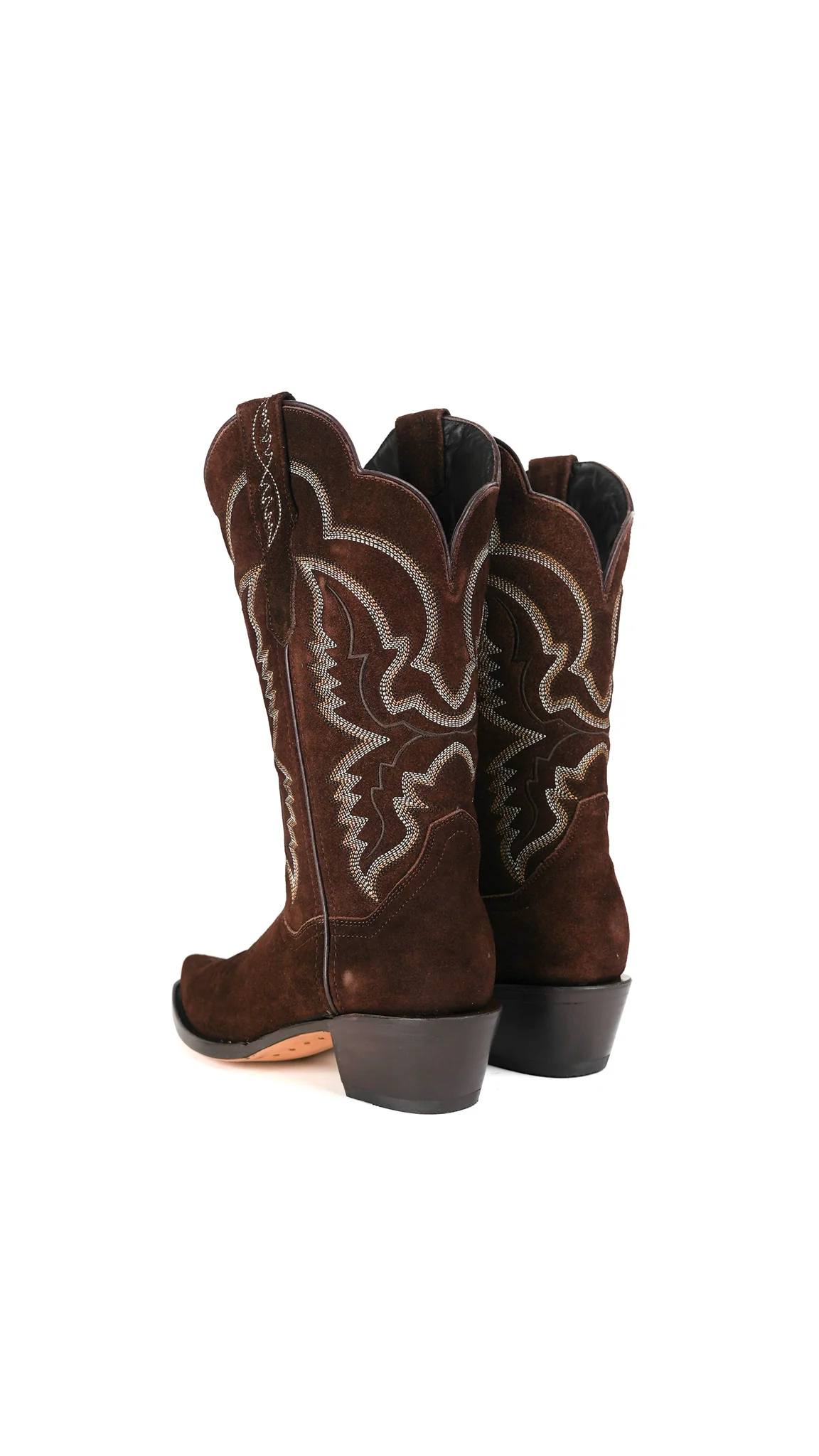 Mia Suede Wide Calf Snip Toe Cowgirl Boot - Image 3